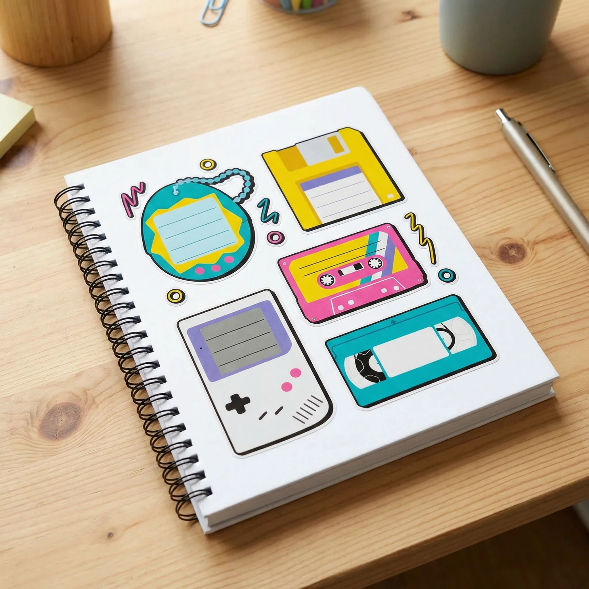 Retro Gadgets Labels (5ct) Stickers | 80s 90s Vibe Decorative Decals | Sticker Lovers Collection - Image 2
