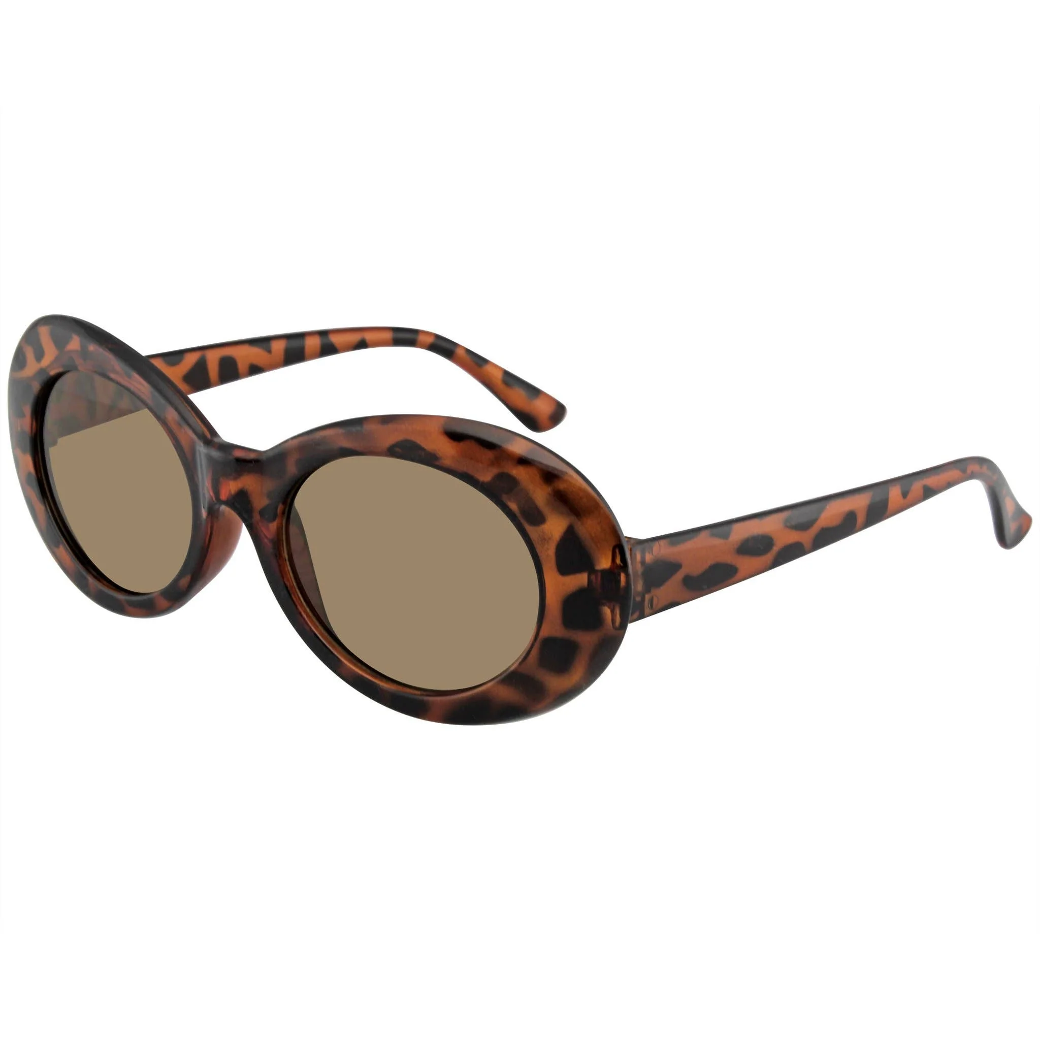 Retro 90’s Round Oval Clout Sunglasses | Vintage Gradient Lens Shades in Tortoise & Red | UV400 Protection - Image 10