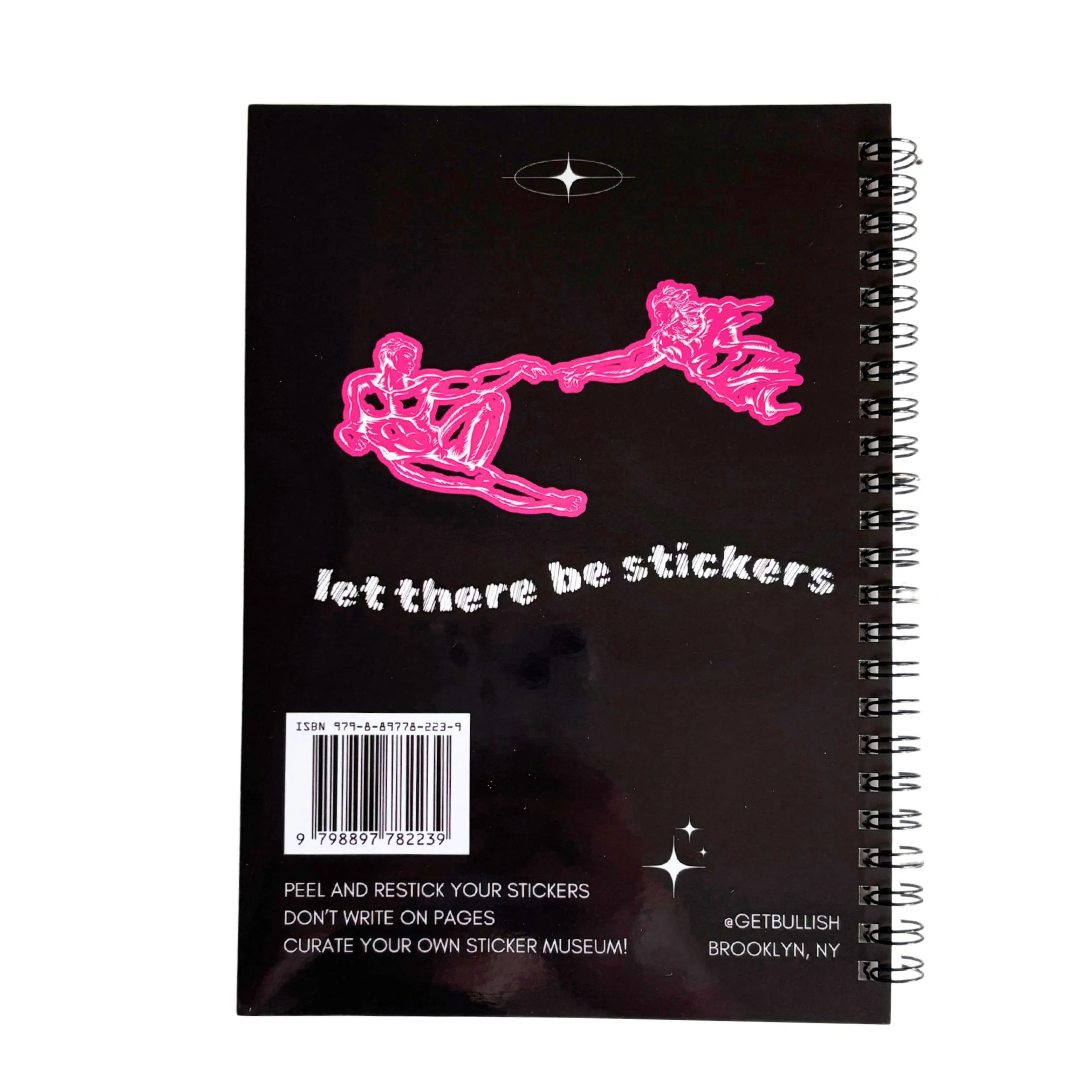 Reusable Sticker Storage Book | Let There Be Stickers | 50 Blank Pages Silicone Coated Release Paper Album - Image 3