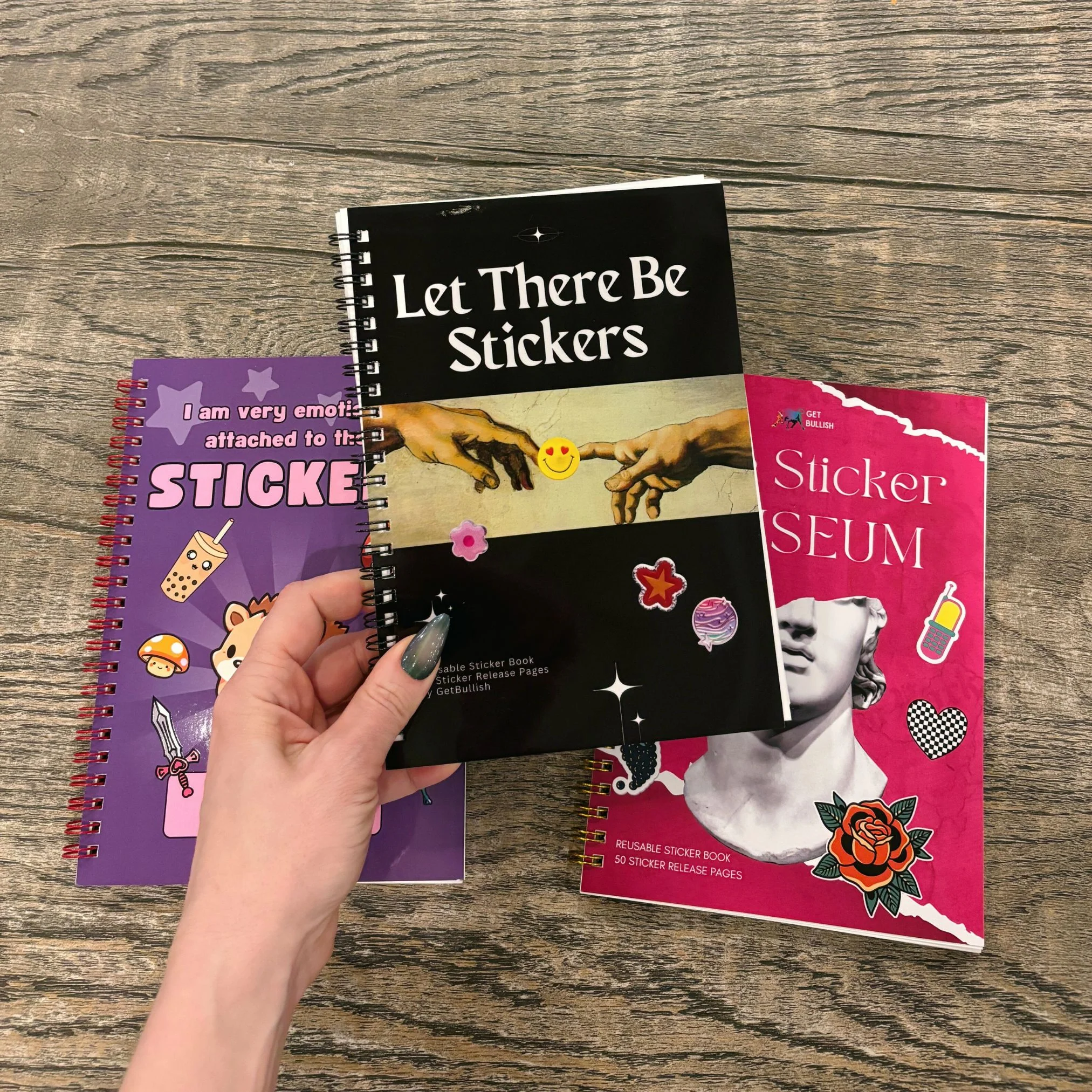 Reusable Sticker Storage Book | Let There Be Stickers | 50 Blank Pages Silicone Coated Release Paper Album - Image 7