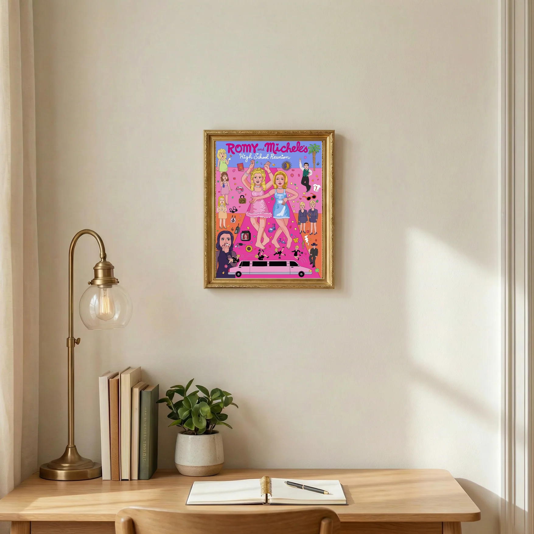 Romy and Michele's High School Reunion Art Print Movie Poster | 8.5 x 11" Unframed - Image 2