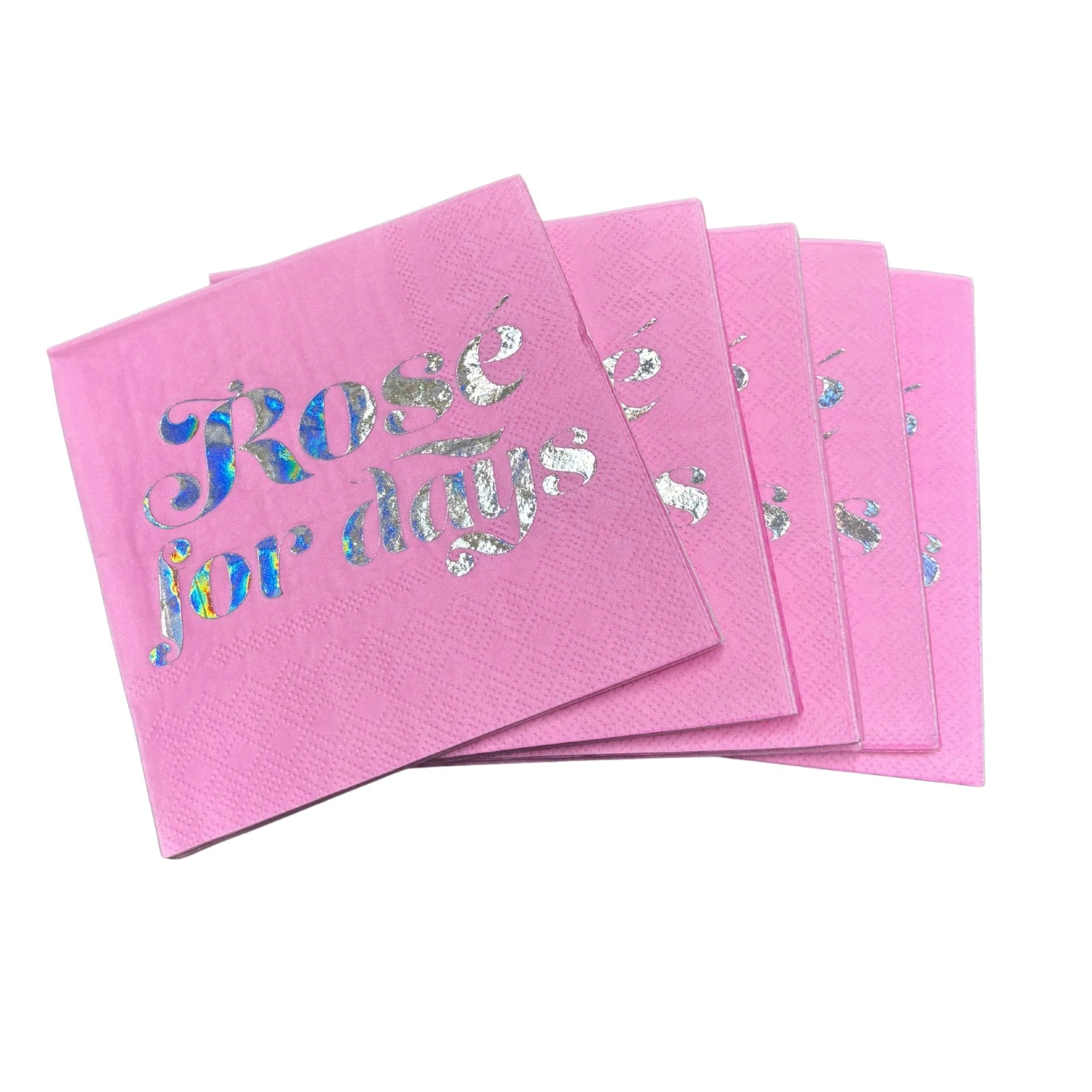 Rose For Days Foil Party/Beverage/Cocktail Napkins | 9.75" square - Image 10