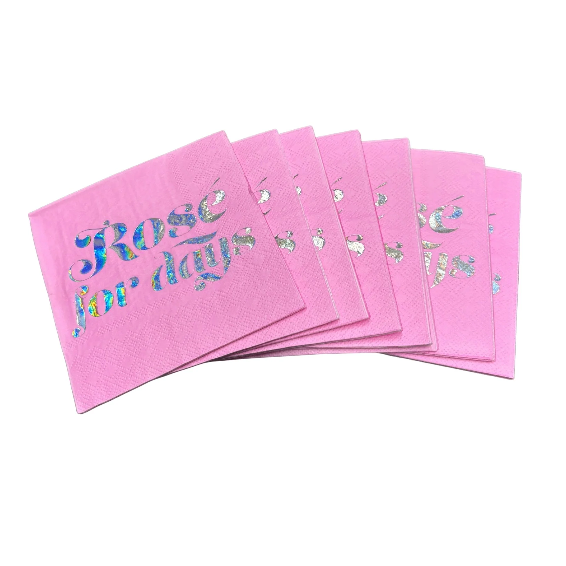 Rose For Days Foil Party/Beverage/Cocktail Napkins | 9.75" square - Image 12