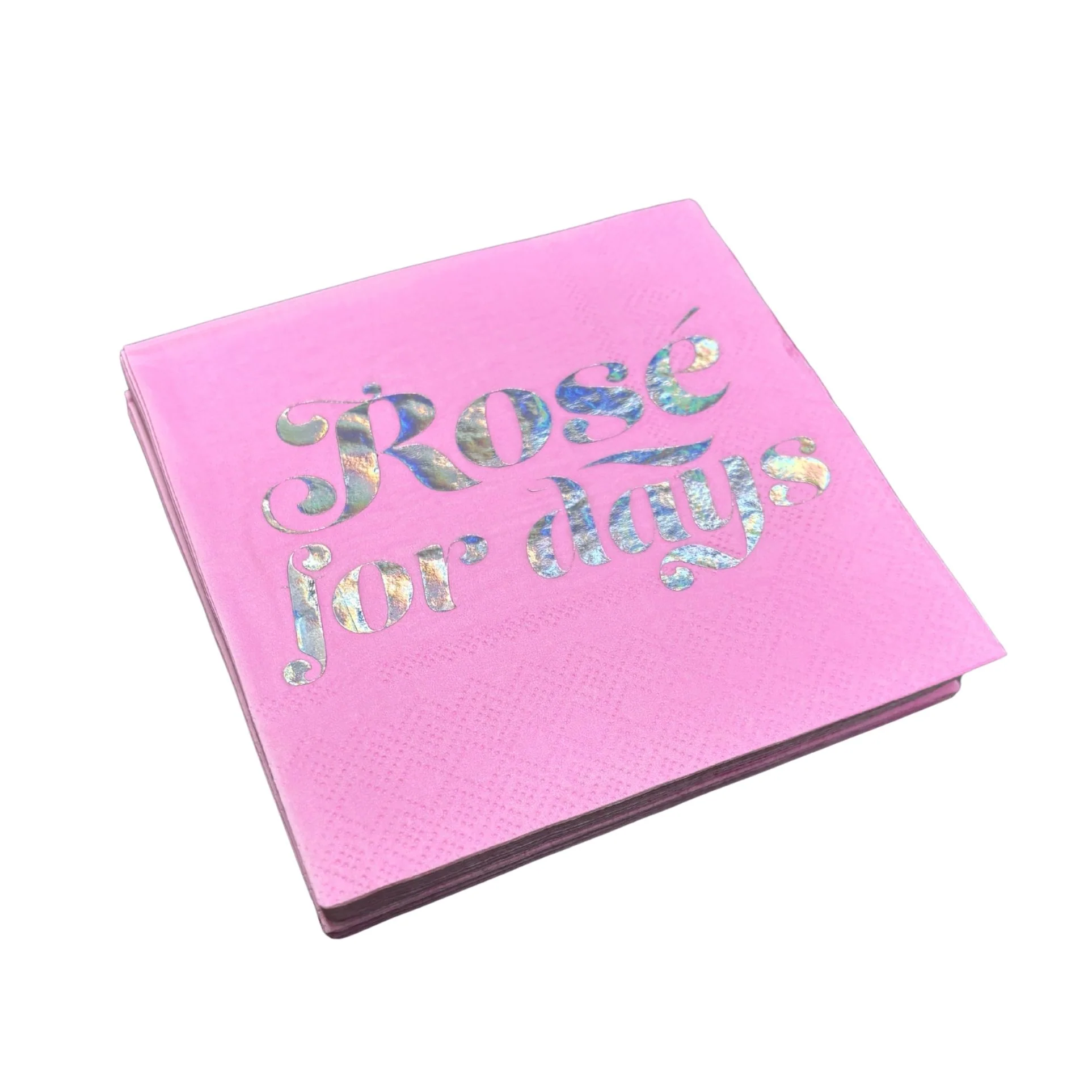Rose For Days Foil Party/Beverage/Cocktail Napkins | 9.75" square - Image 9