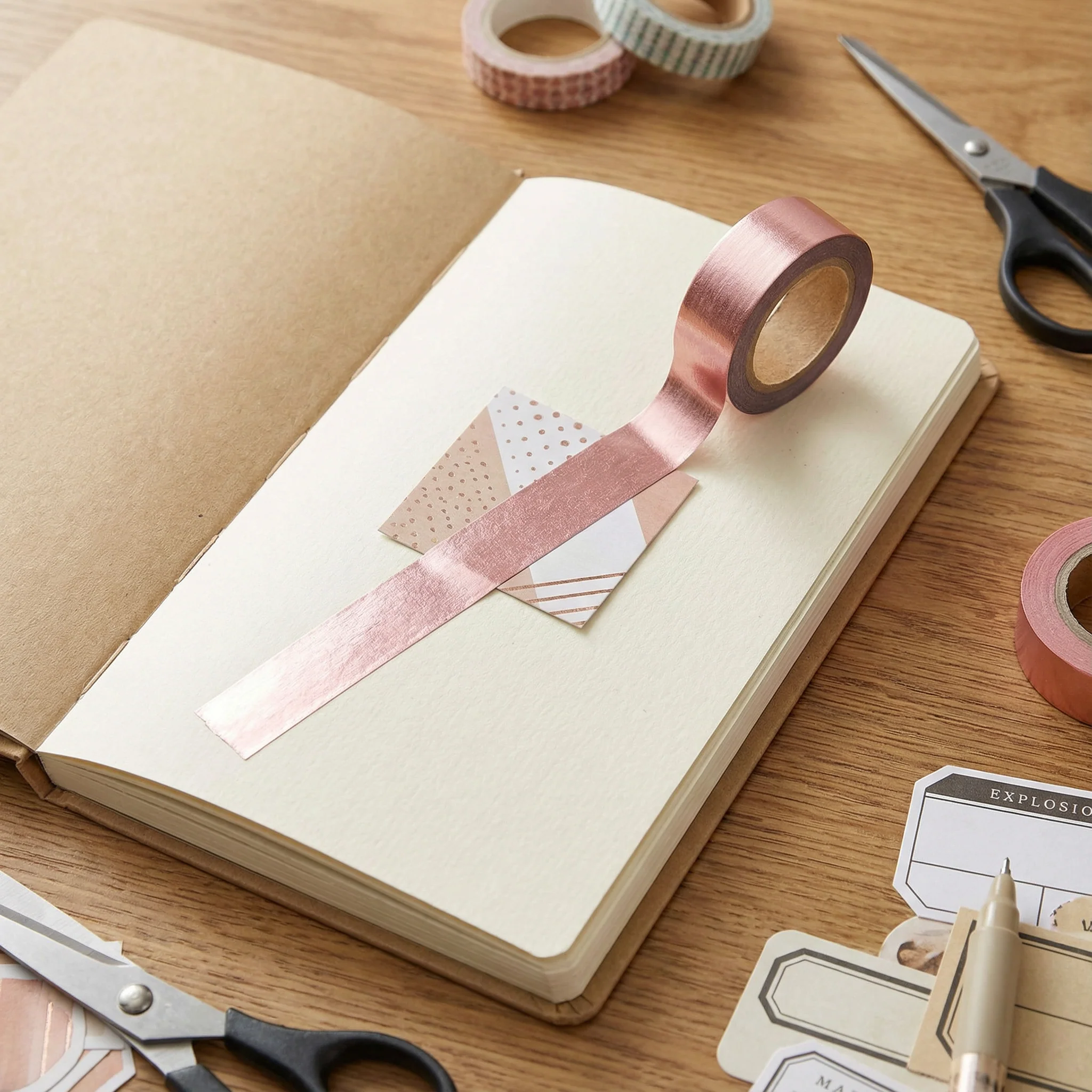 Rose Gold Metallic Washi Tape | Gift Wrapping and Craft Tape - Image 4