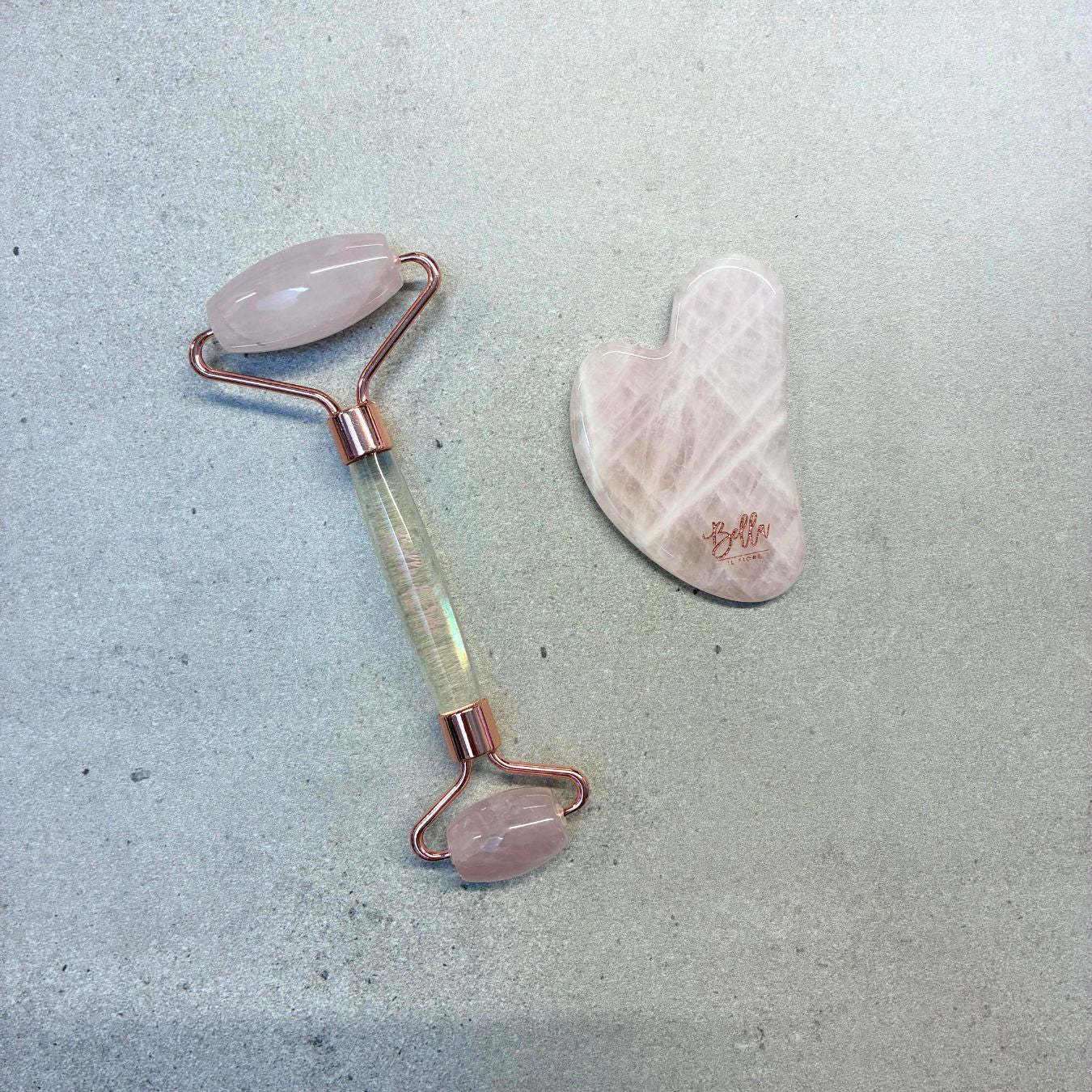 Rose Quartz Roller and Gua Sha Stone Tool Kit in Gift Box - Image 7