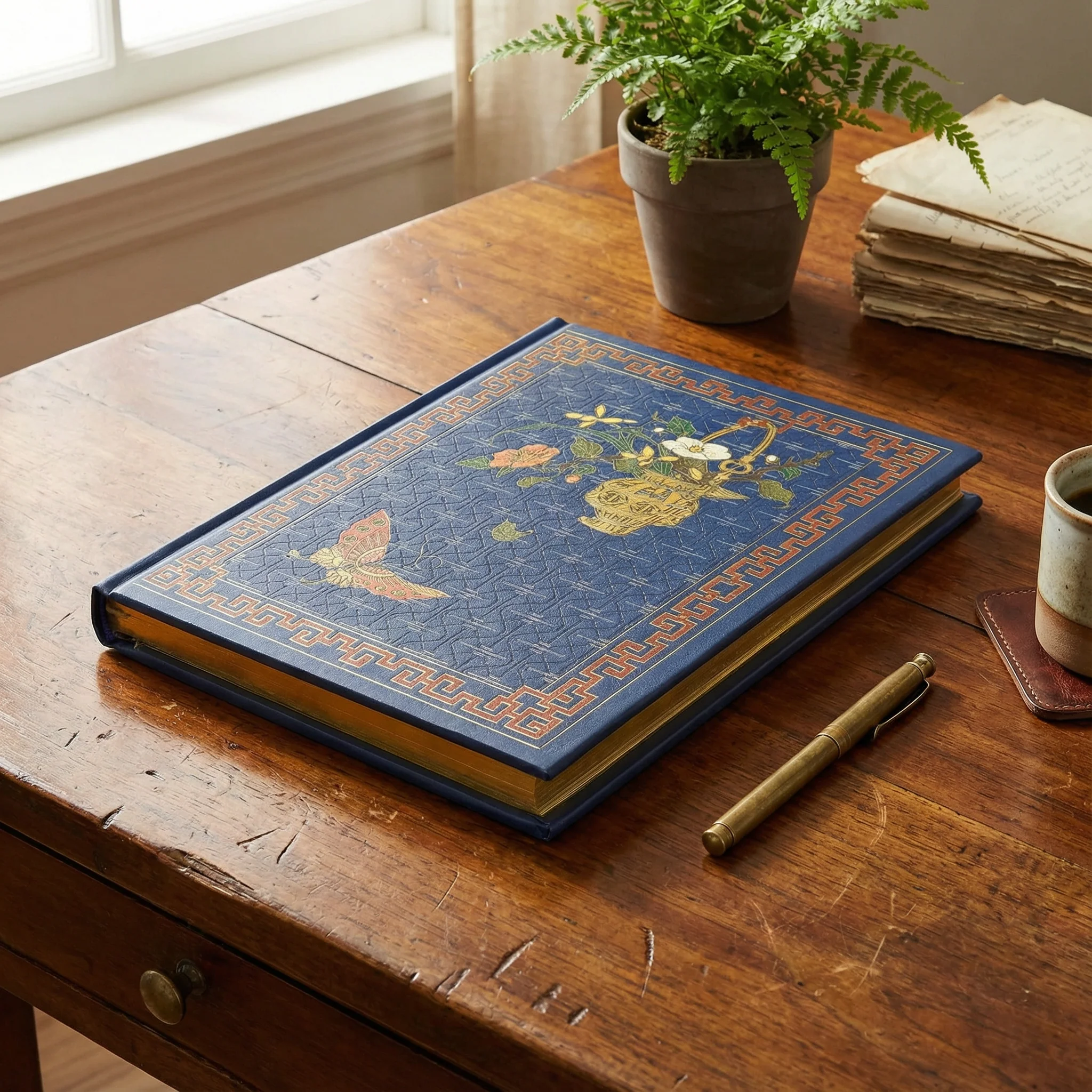 Royal Butterfly Journal | Embossed Hardcover Journal with Gilded Edges & Ribbon Bookmark - Image 2