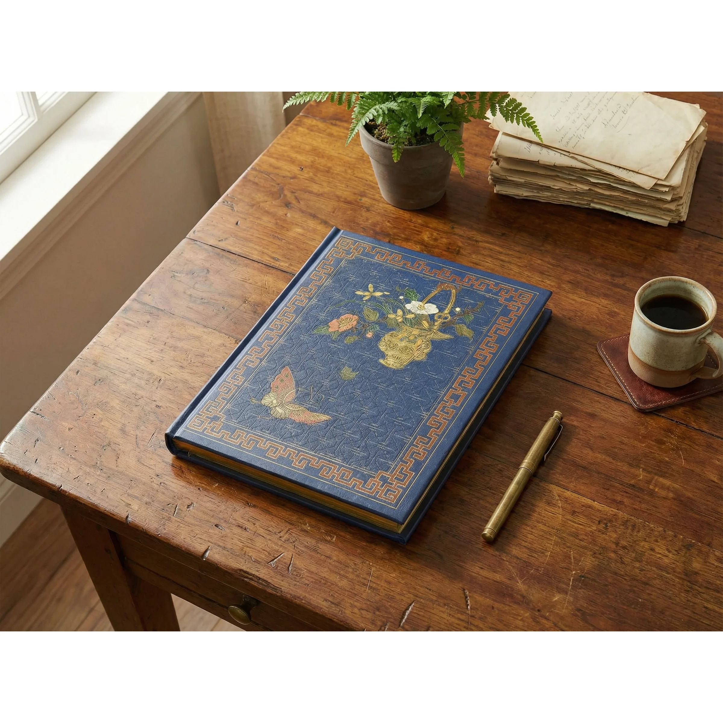 Royal Butterfly Journal | Embossed Hardcover Journal with Gilded Edges & Ribbon Bookmark - Image 5