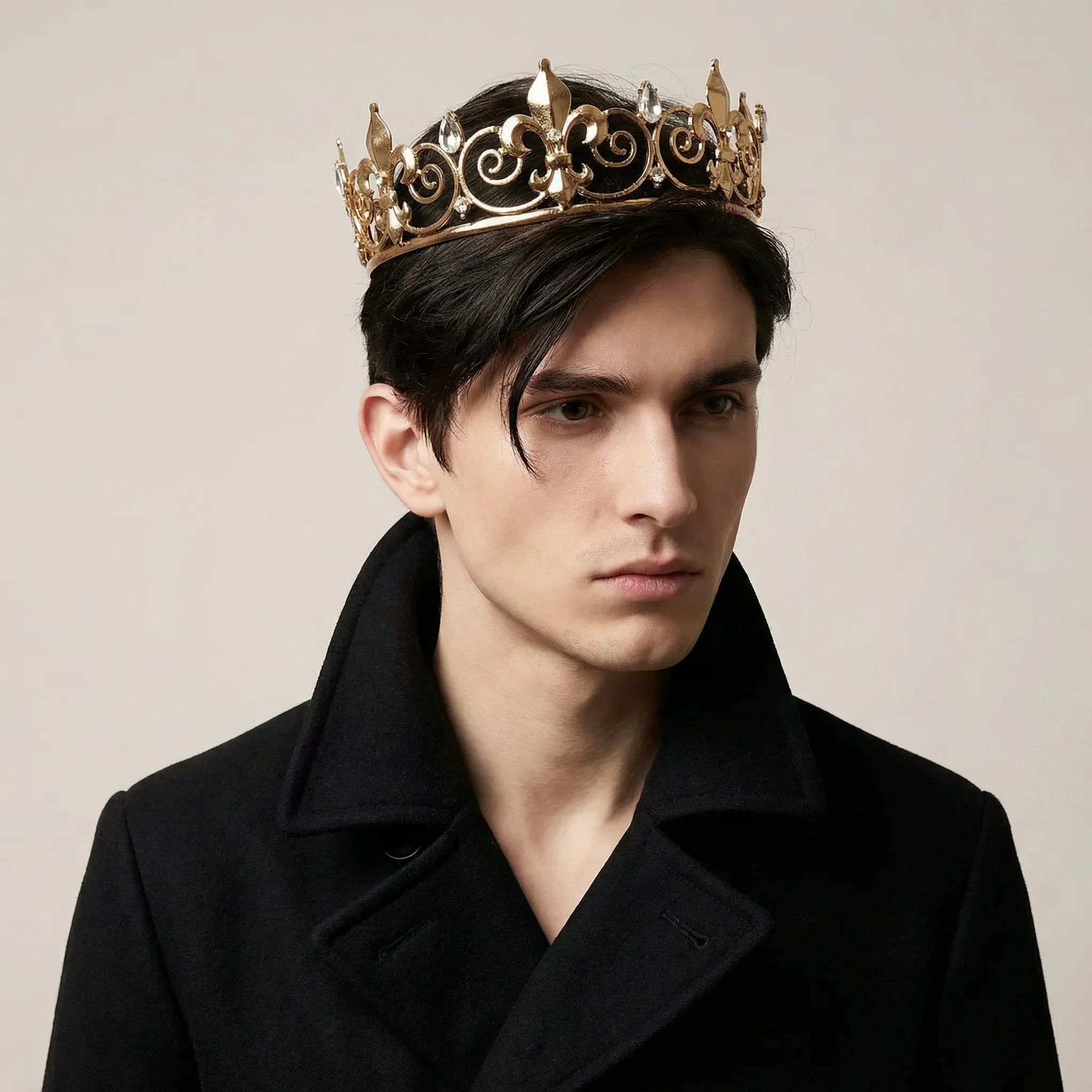 Royalty is Earned Unisex Circular Crown in Gold or Silver | Royalty Crown or Photo Prop Hair Accessory