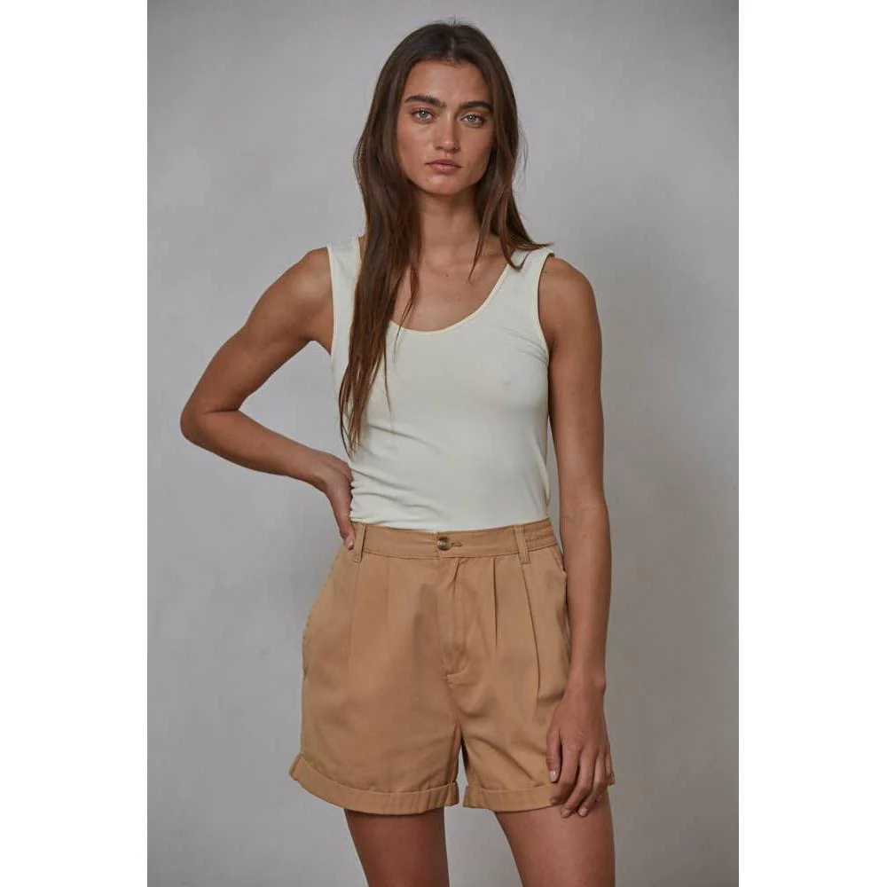Buttery Soft Seamless Reversible Tank Top in Fudge, Burnt Taupe and White [Sizes S-L] - Image 5