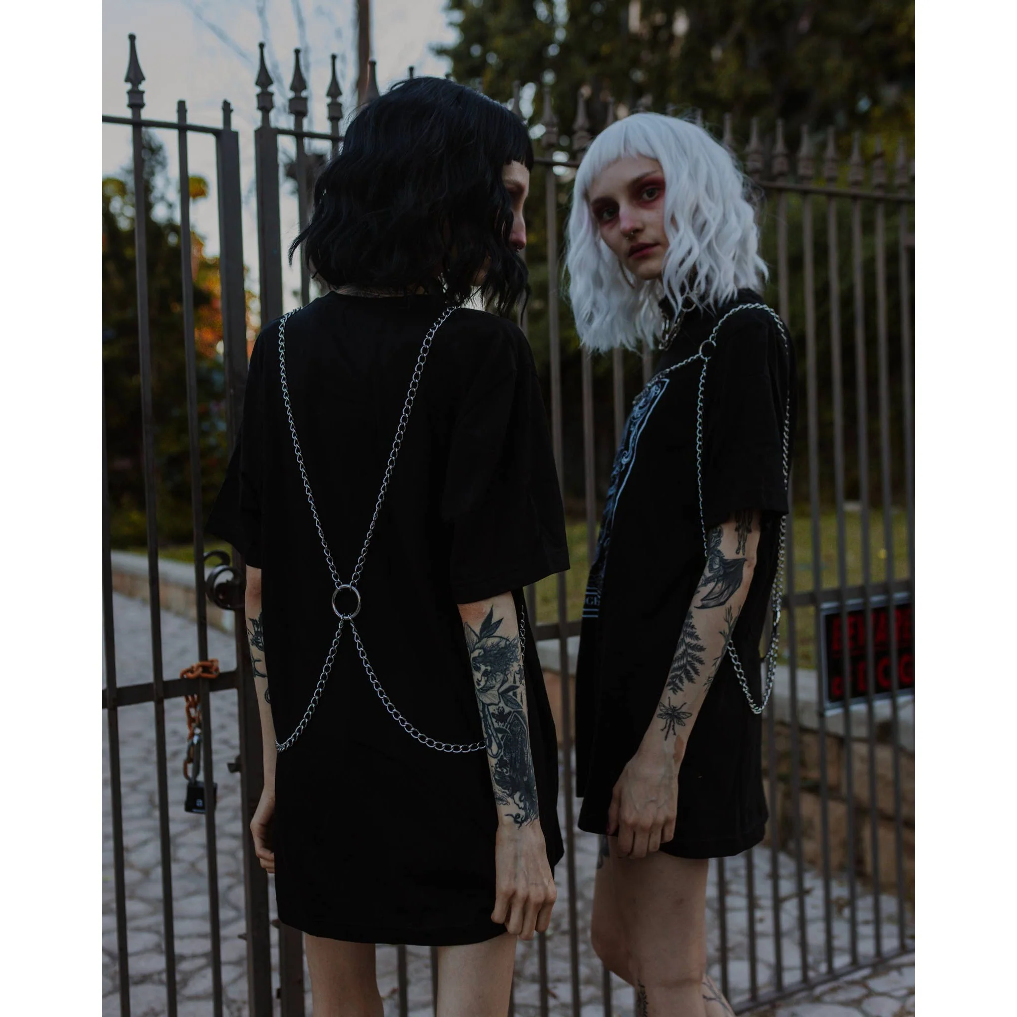 Sacrifiant Harness Body Jewelry | Silver Metal Chain Fashion Harness Accessory - Image 9