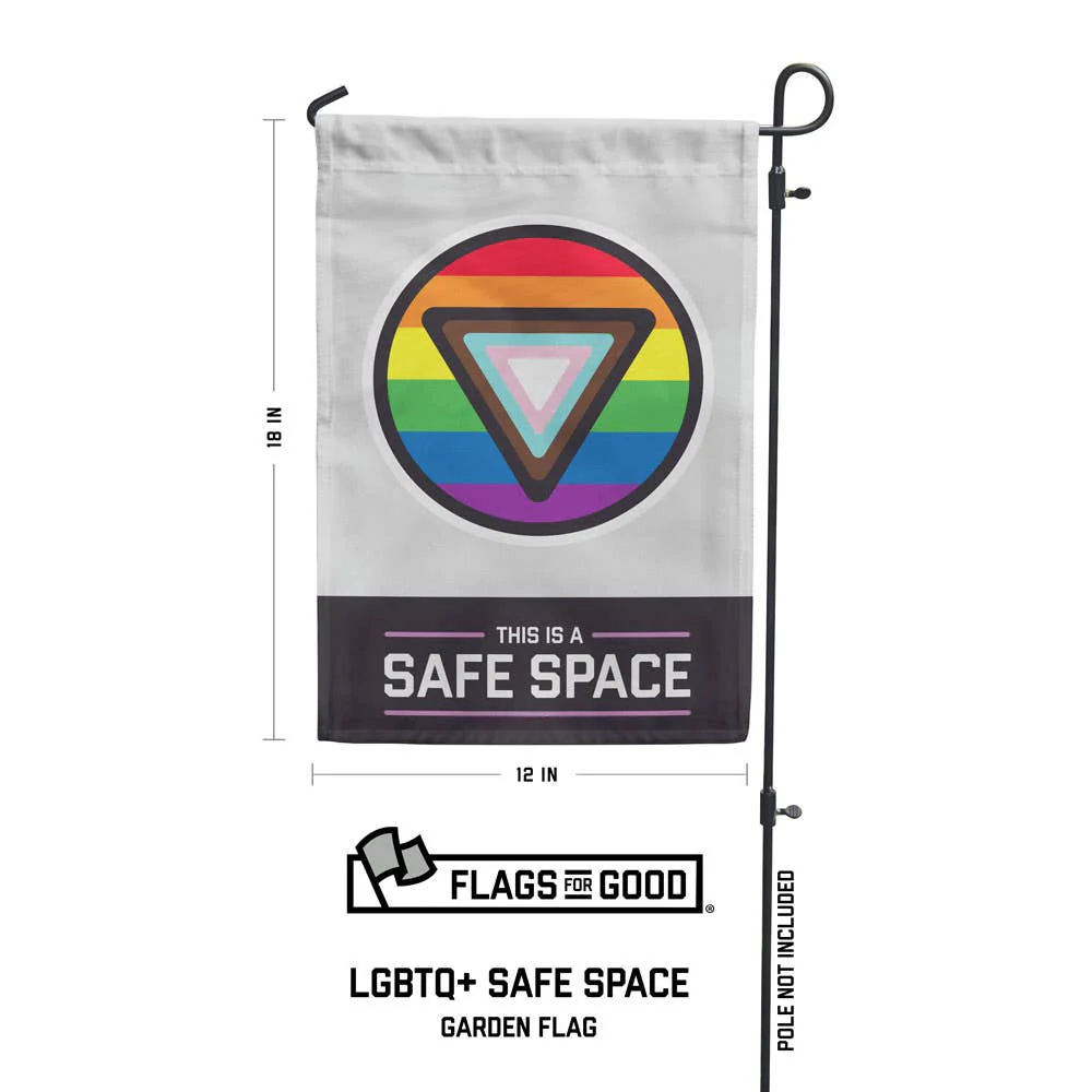 Safe Space Garden Flag | Rainbow Pride LGBTQIA - Image 3