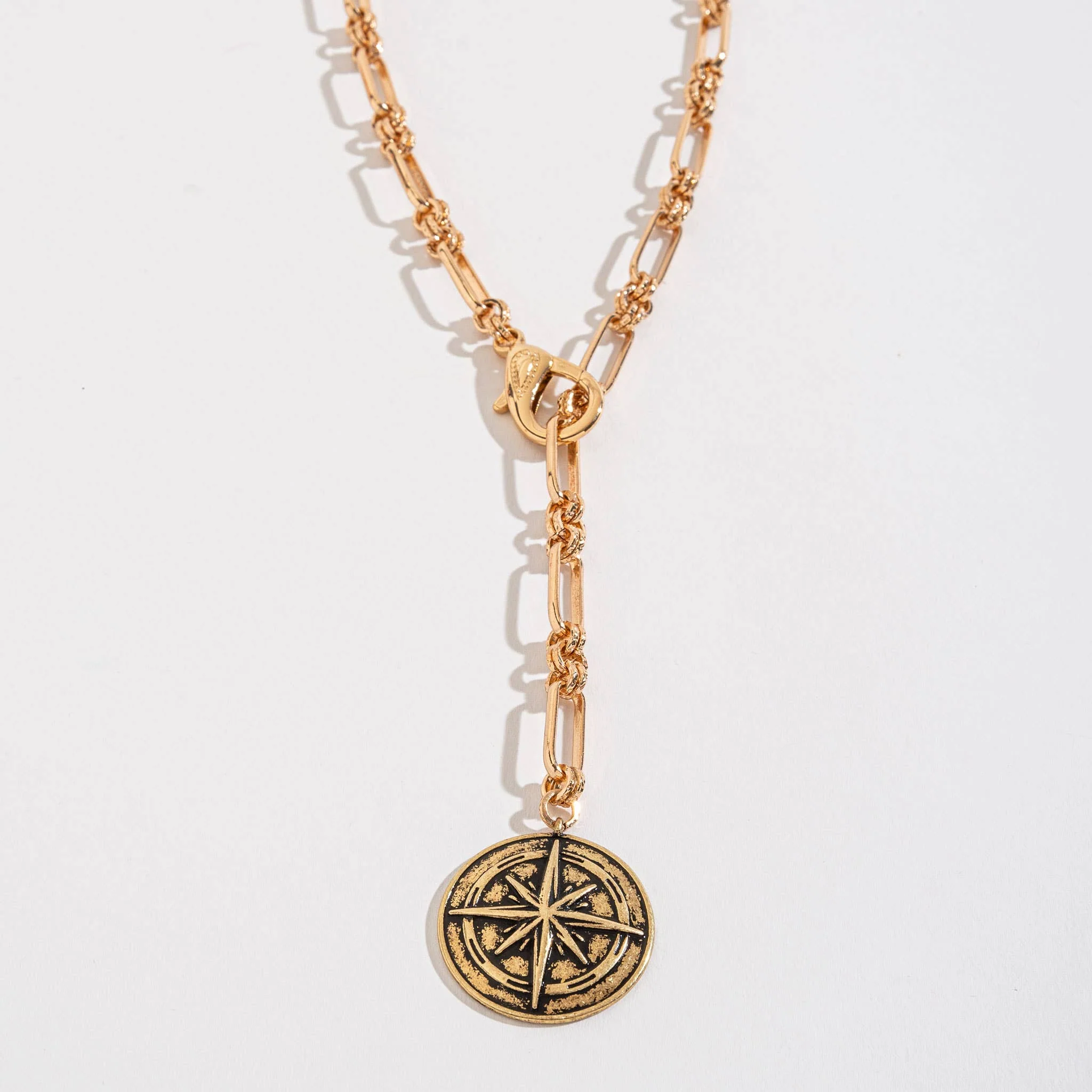 Compass Hidden Message Chain Pendant Necklace in Gold, Silver, or Black | "Trust Your Inner Compass" Gift Necklace - Image 4