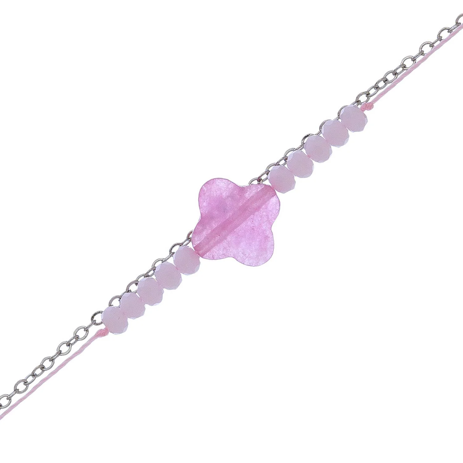 Sea Glass Anklet | Light Blue, Pink & Green Delicate Ankle Bracelet - Image 4