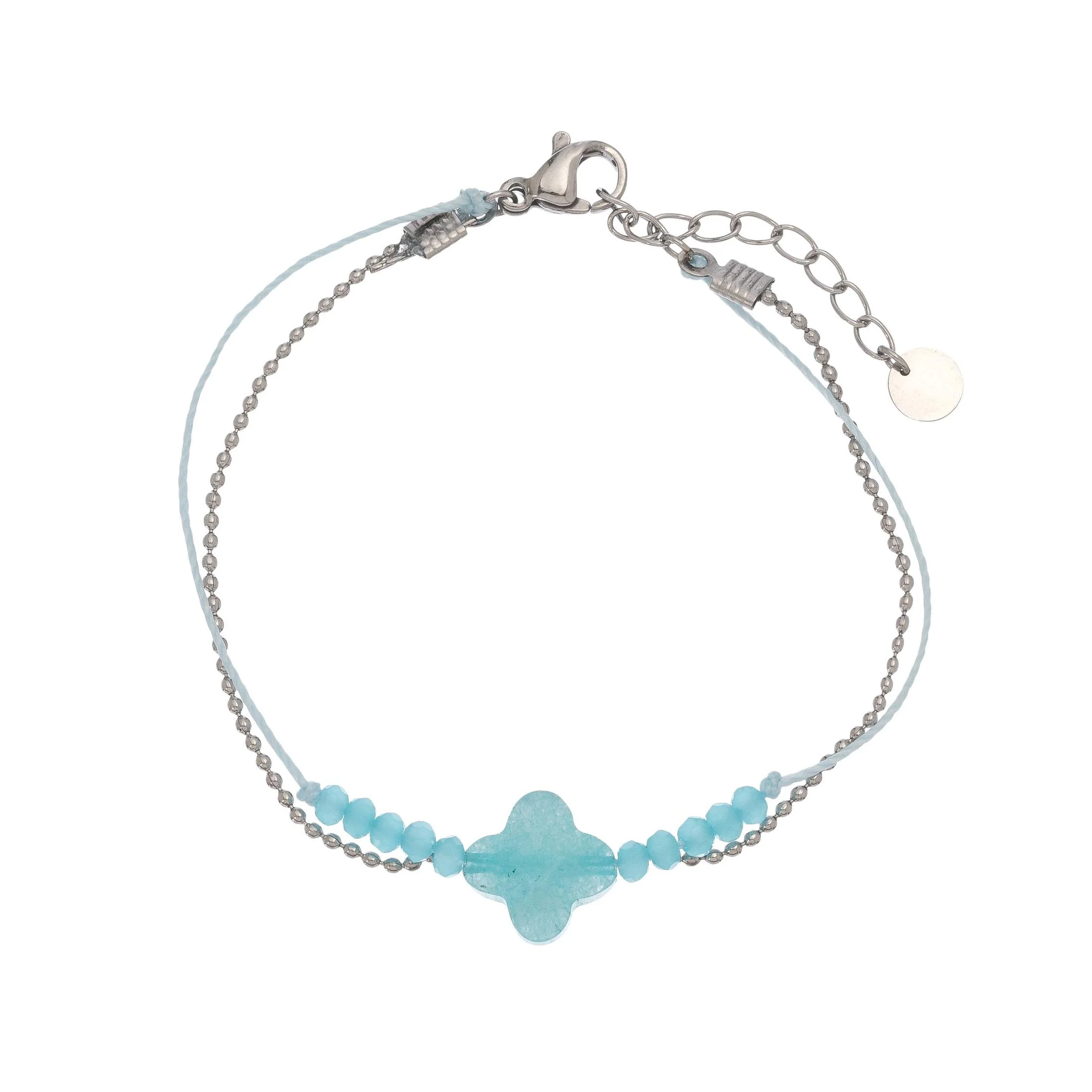 Sea Glass Anklet | Light Blue, Pink & Green Delicate Ankle Bracelet - Image 7