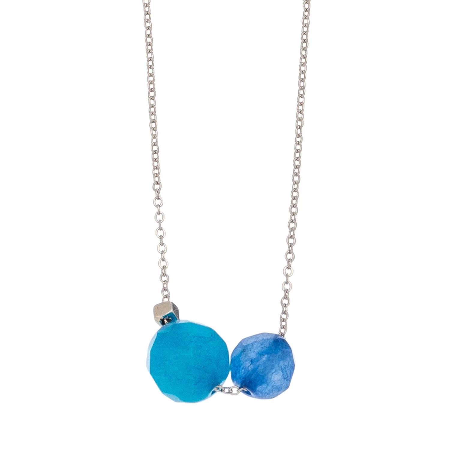 Two Color Genuine Sea Glass Necklace | Sterling Silver Jewelry - Image 2