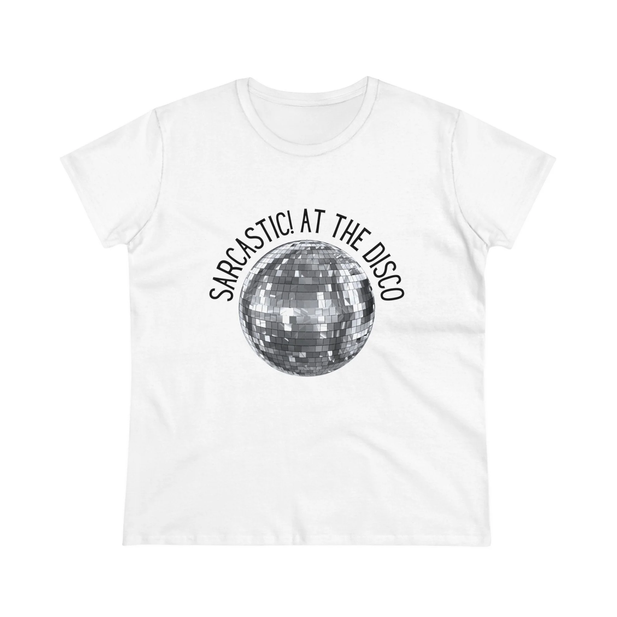 Sarcastic! at the Disco Women's Midweight Cotton Tee - Image 10