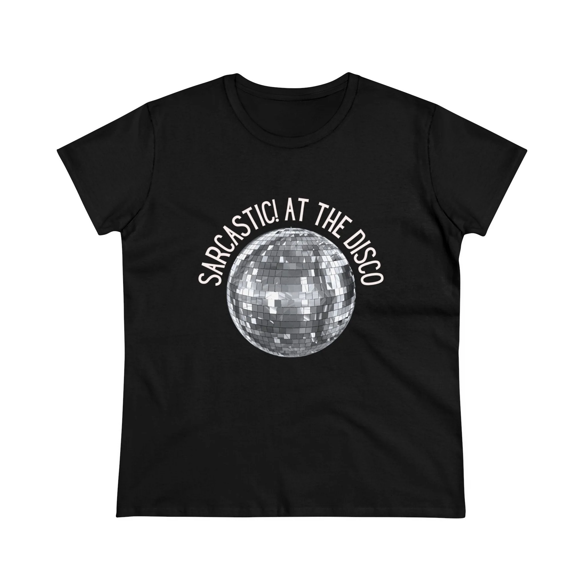 Sarcastic! at the Disco Women's Midweight Cotton Tee - Image 8