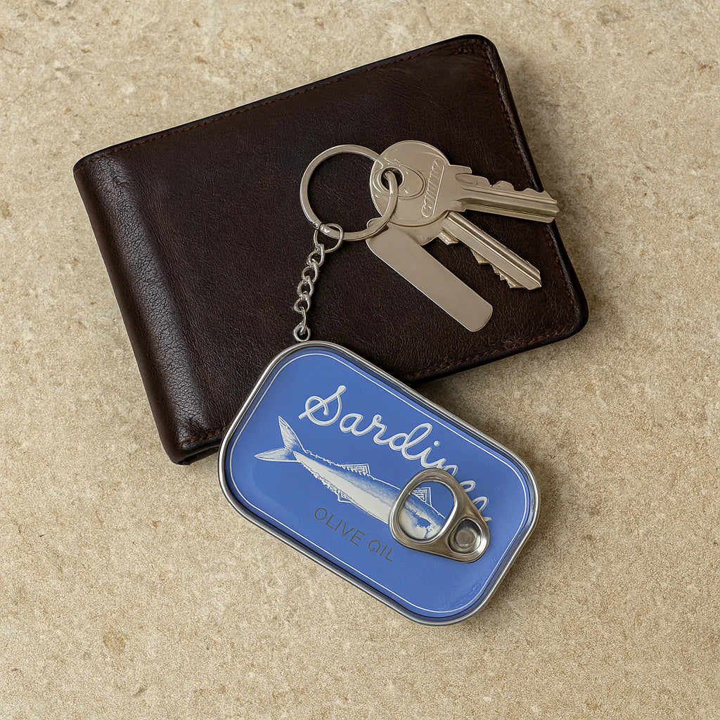Sardine Tin Keychain | Mini Hinged Metal Case for Coins, Mints & Small Essentials - Image 2