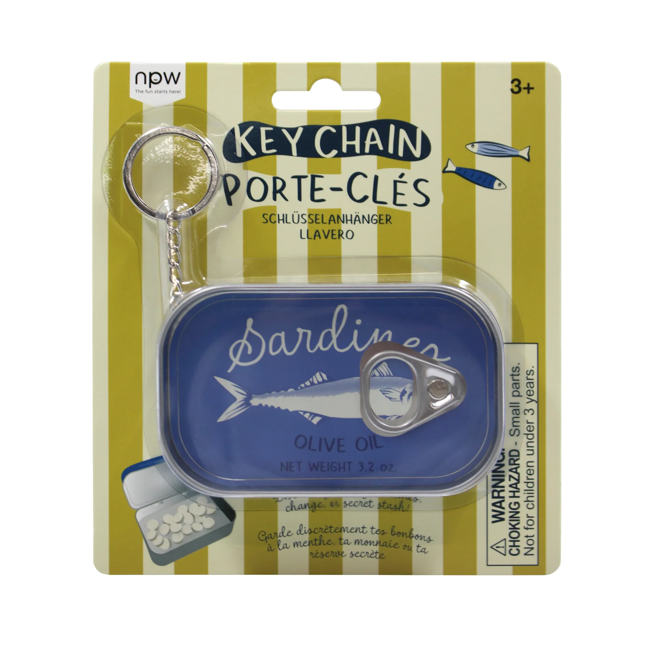 Sardine Tin Keychain | Mini Hinged Metal Case for Coins, Mints & Small Essentials - Image 3