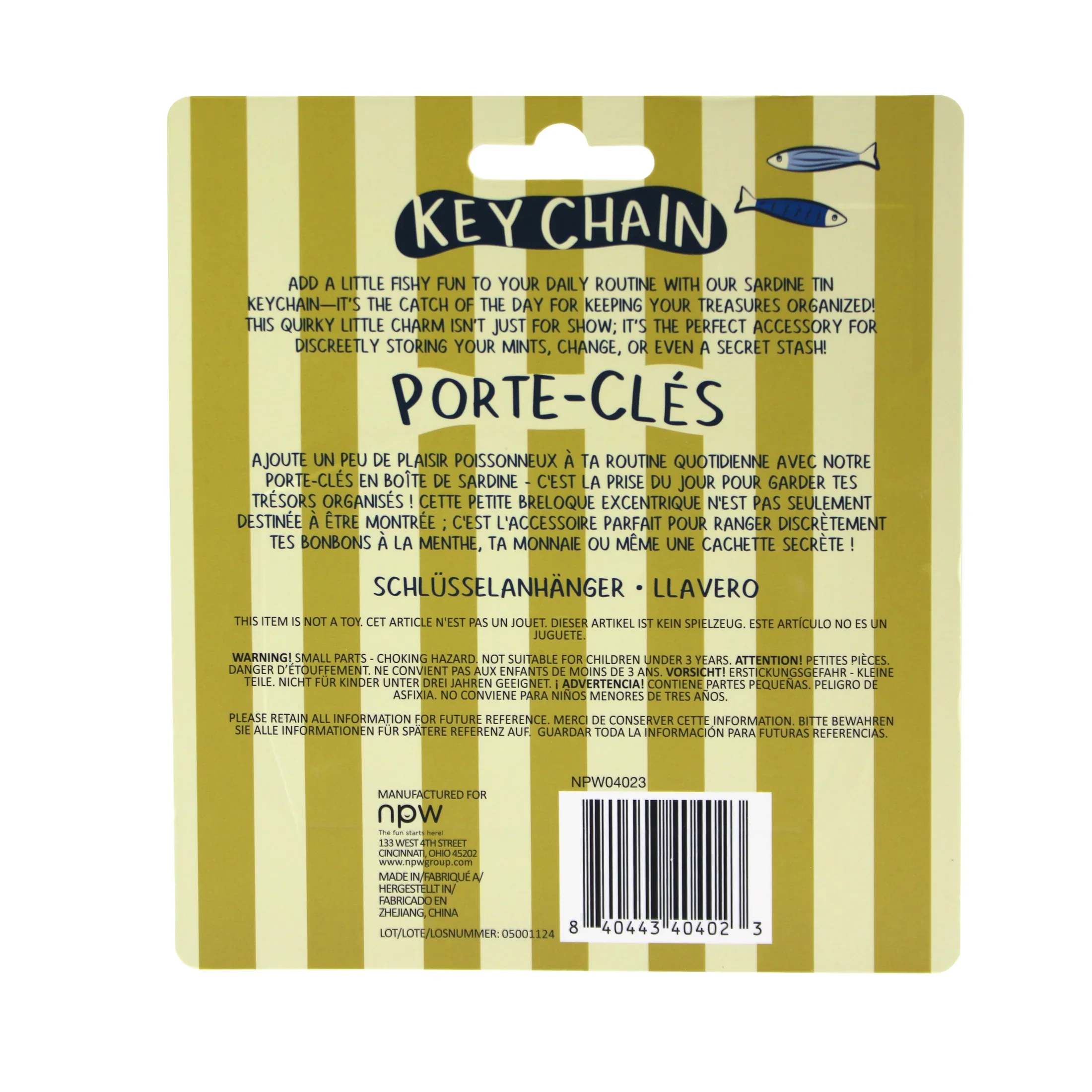 Sardine Tin Keychain | Mini Hinged Metal Case for Coins, Mints & Small Essentials - Image 4