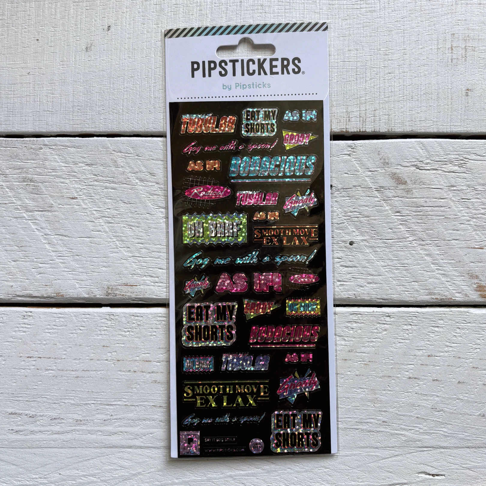 Say It 80's Style Glitter Stickers | Totally Tubular, Smooth Move Ex Lax, Eat My Shorts... - Image 3