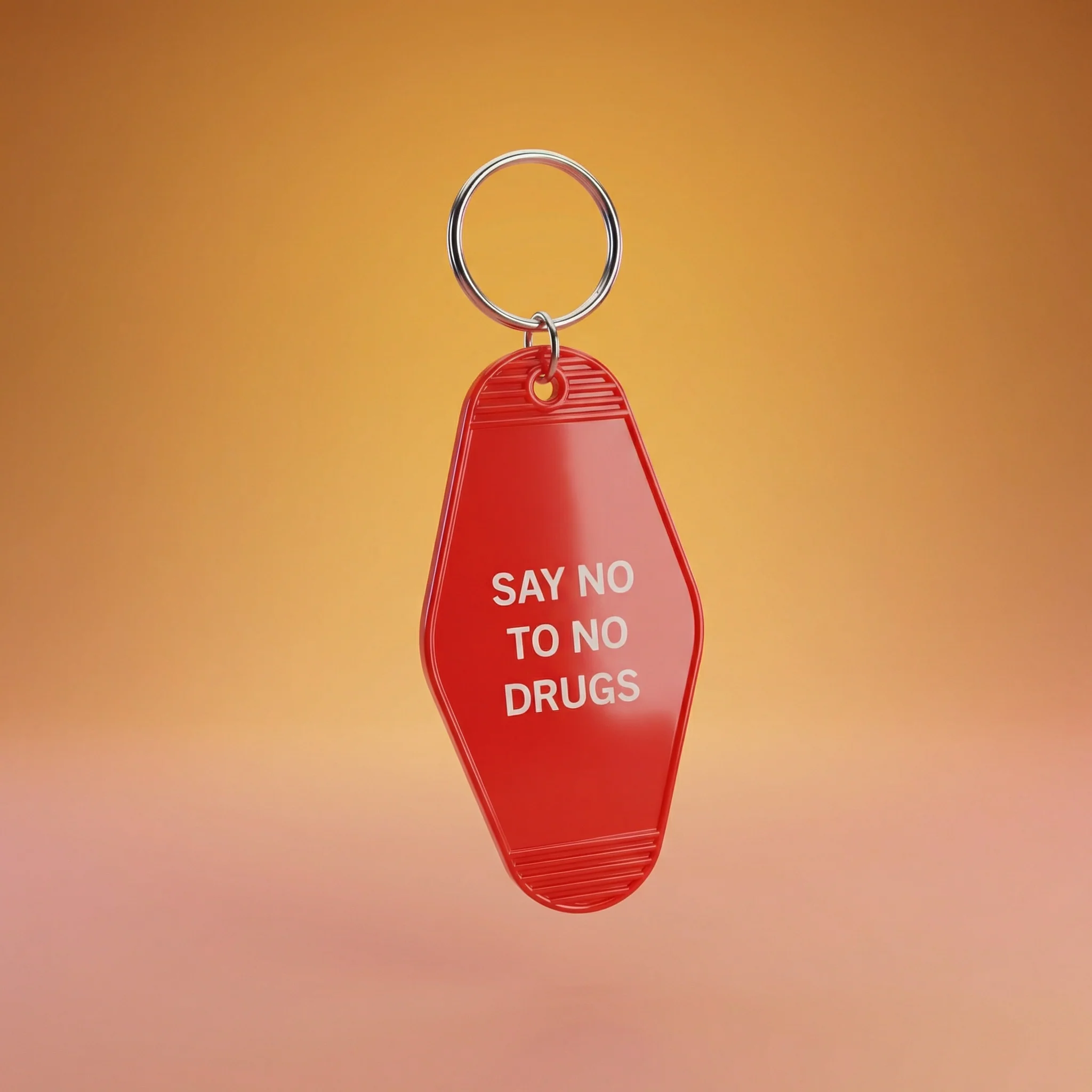 Say No To No Drugs Motel Style Keychain in Red - Image 8