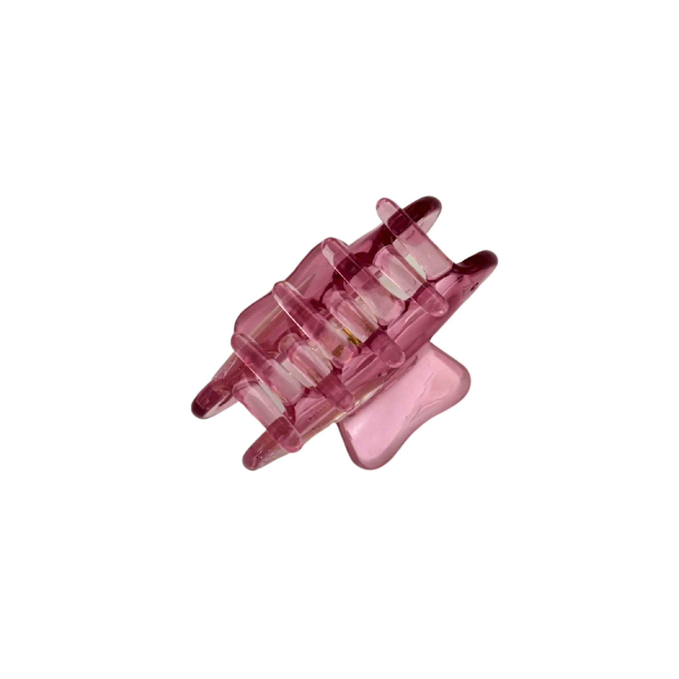 School of One Mini Fish Hair Claw in Translucent Pink - Image 9