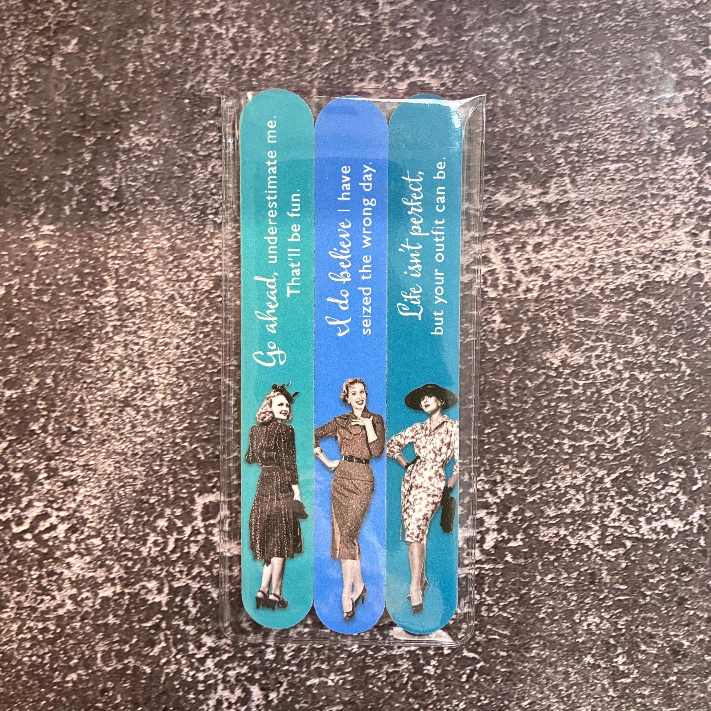 Seized Day Emery Boards Vintage-Inspired Nail Files Set of 3 SME22 - Image 3