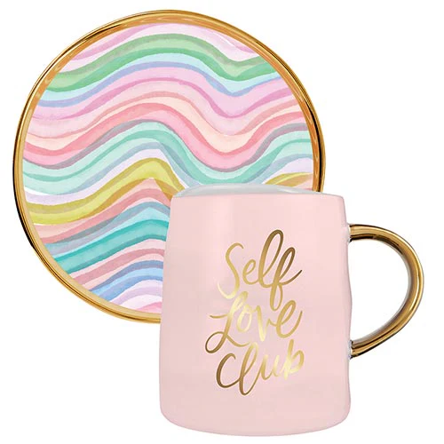 Self Love Club Artisanal Mug and Saucer Set - Image 3