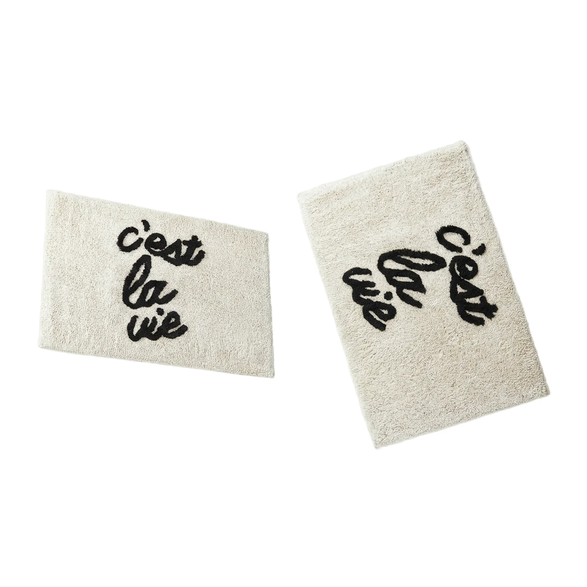 Set of 2 C'est la Vie Bath Mat | Soft Bathroom Rug | 20" x 30" - Image 7