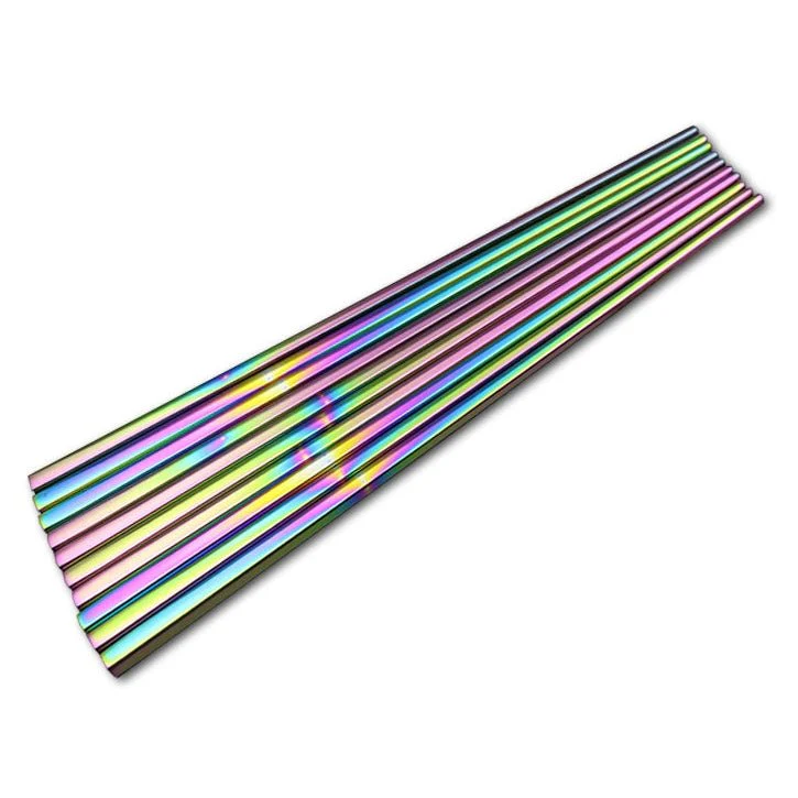 Set of 2 Pairs Holographic Rainbow Chopsticks in Stainless Steel - Image 3