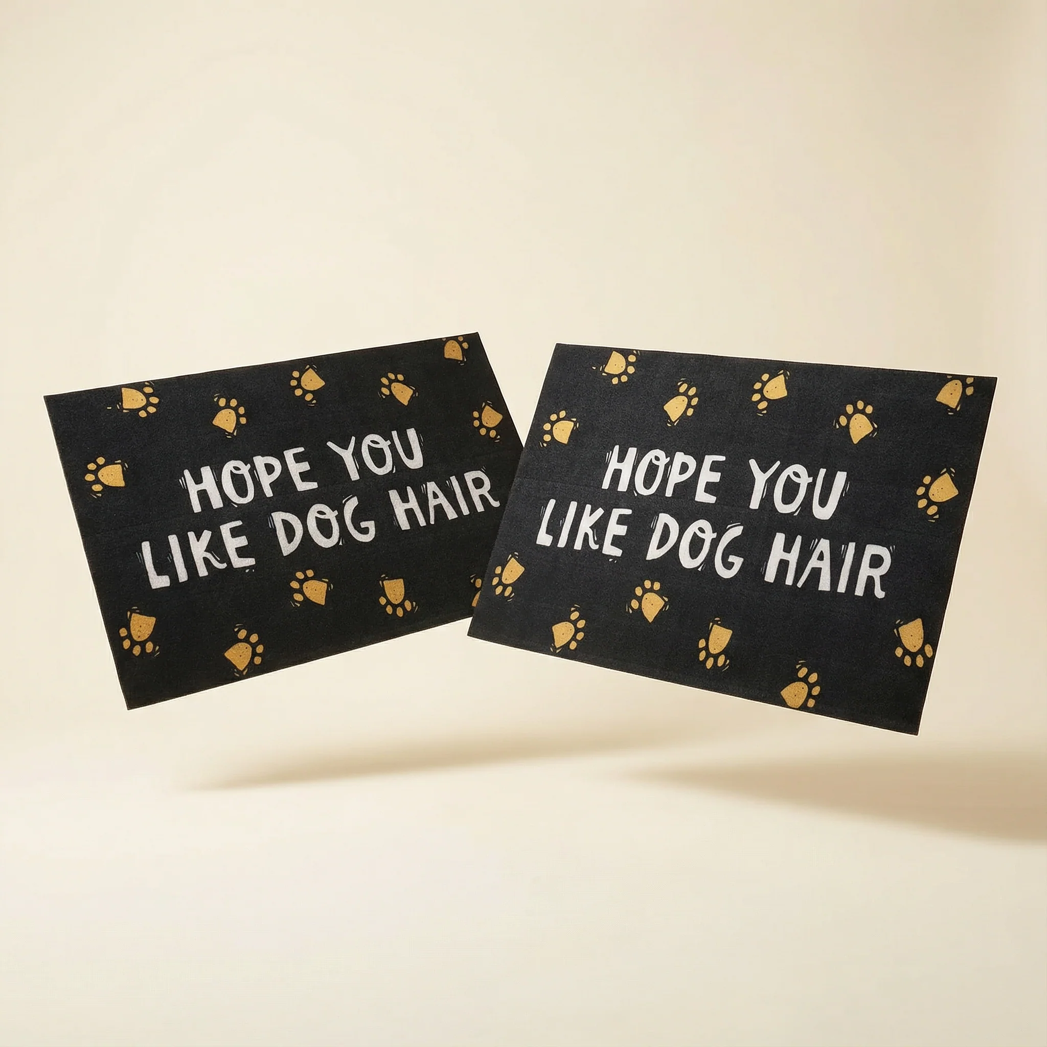 Set of 2 Hope You Like Dog Hair Indoor/Outdoor Rug | 34" x 20" | Slip-Resistant Backing - Image 5