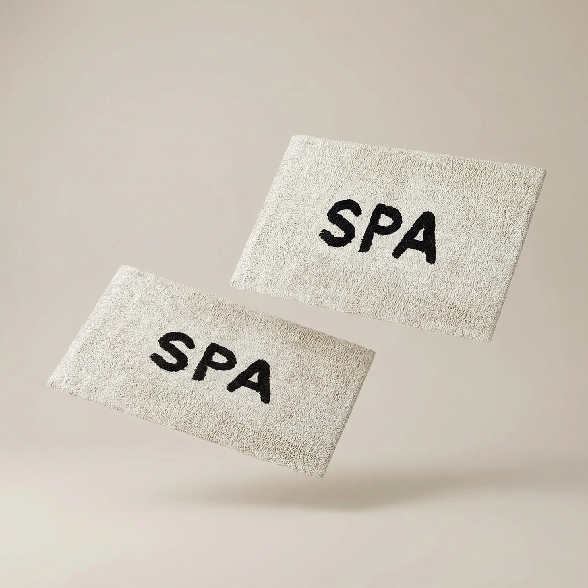 Set of 2 Spa Bath Mat | Soft Cotton Bathroom Rug | 20" x 30" - Image 5