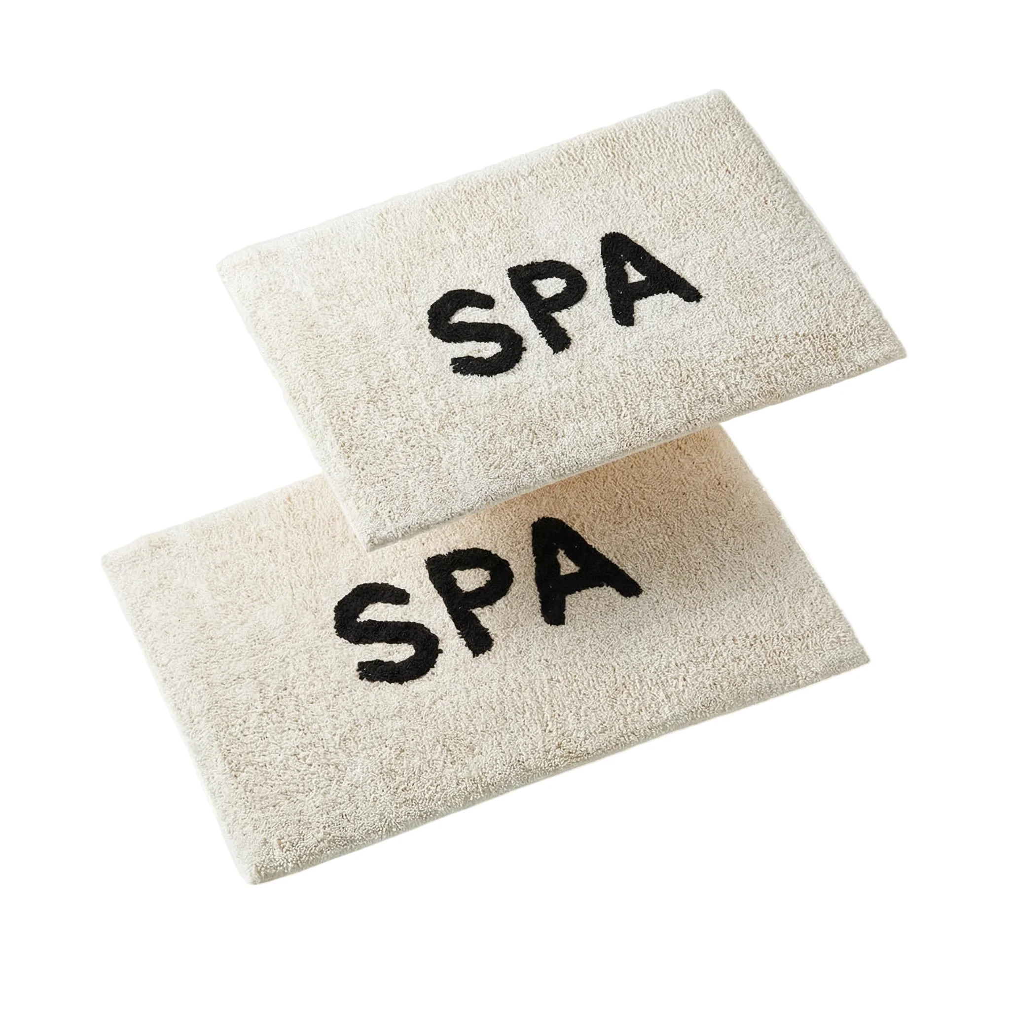 Set of 2 Spa Bath Mat | Soft Cotton Bathroom Rug | 20" x 30" - Image 7