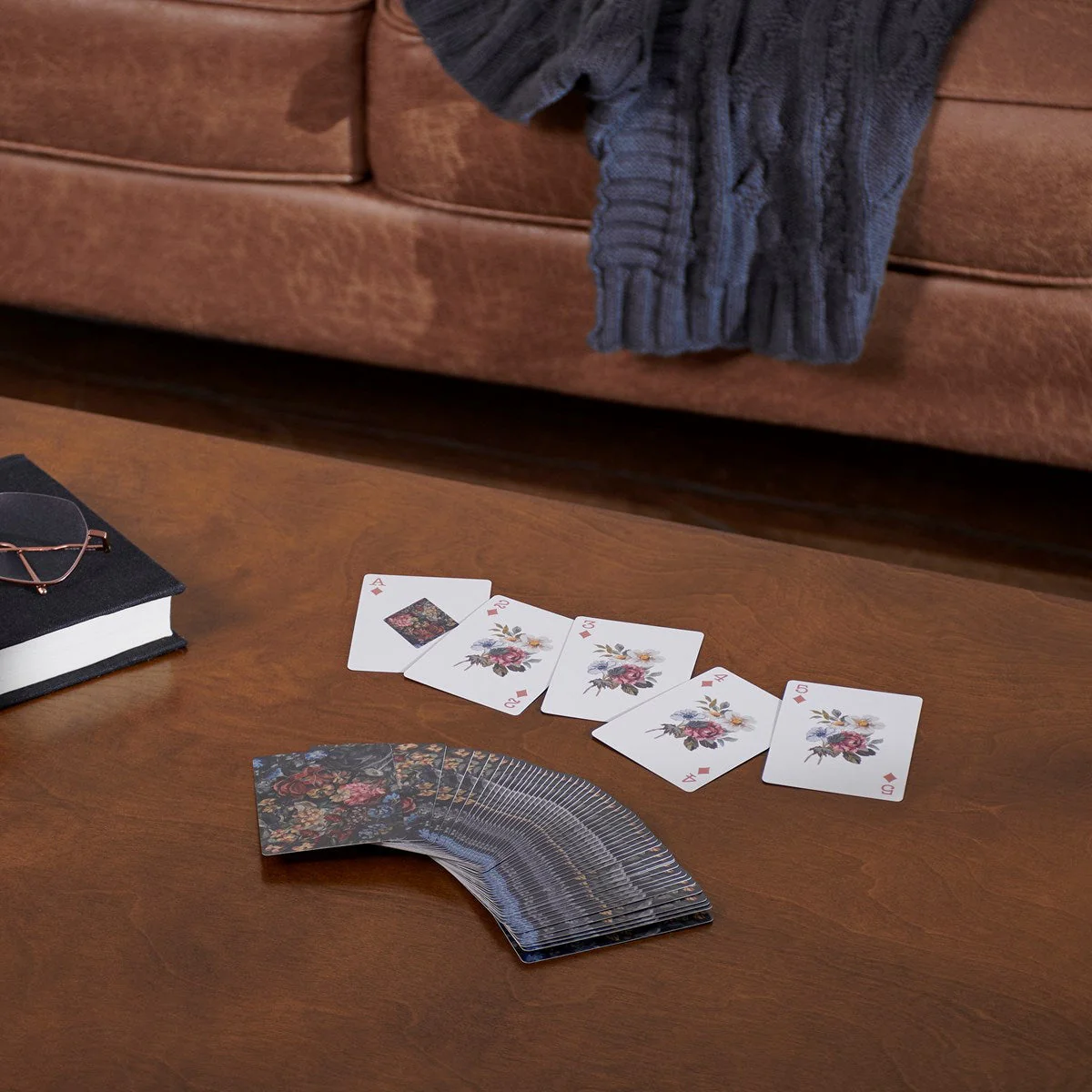 Moody Floral Playing Cards | Hand Painted Flowers Art Deck of Cards - Image 2