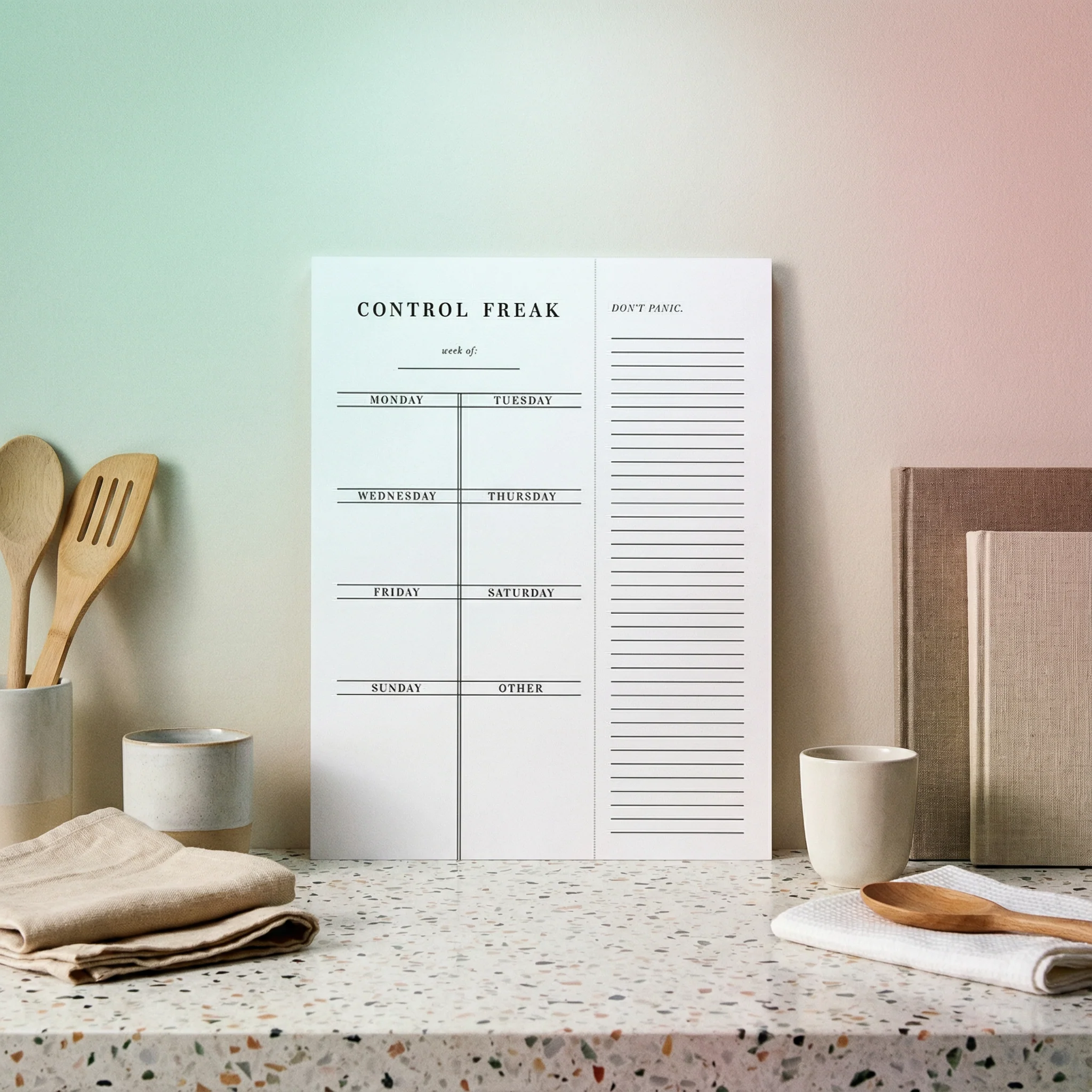Set of 4 Copy of Control Freak Weekly List Notepad | 8.5" x 11" Desk Planner - Image 9