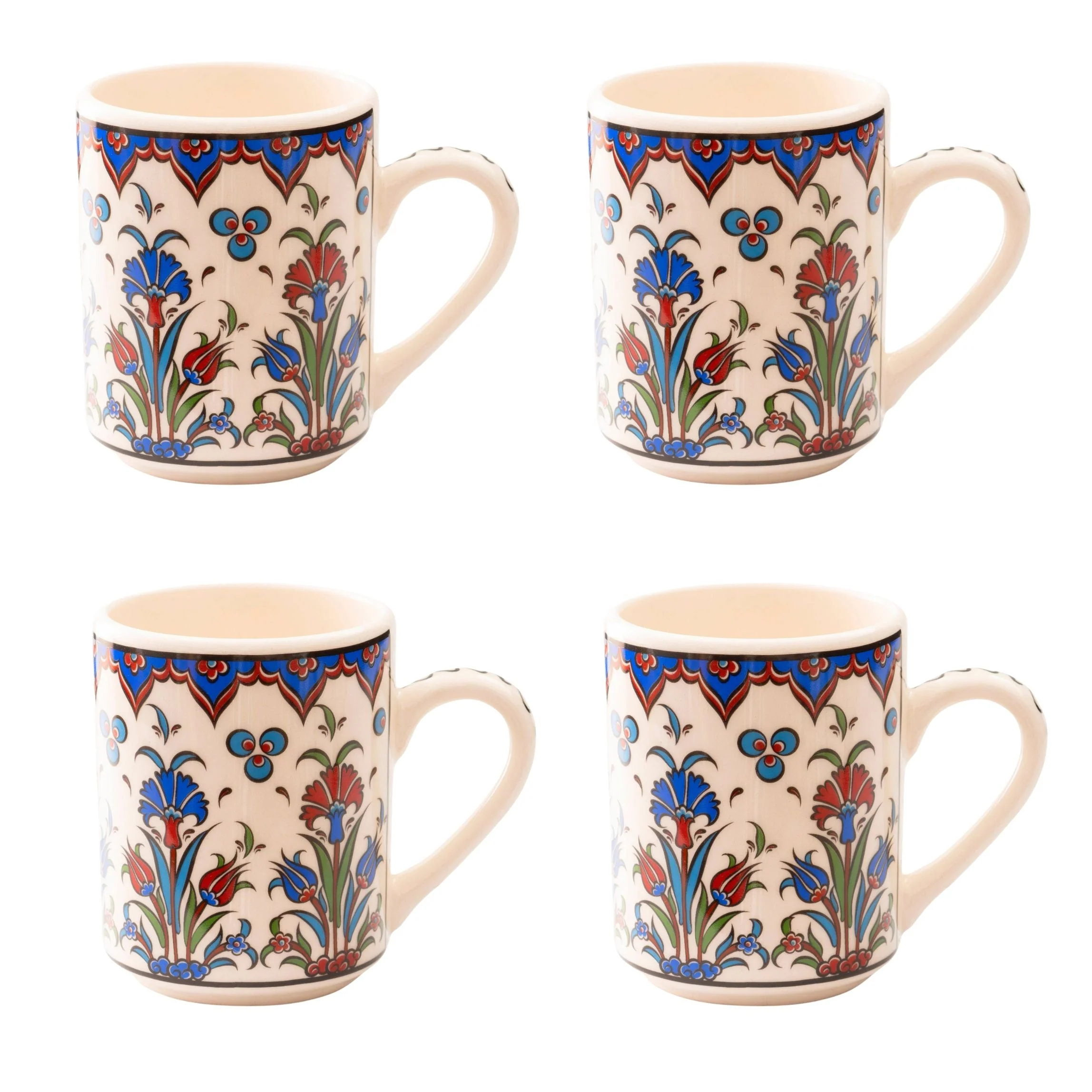 Set of 4 Handmade in Türkiye Ceramic Botanical Mugs - 9 Styles Available - Image 14