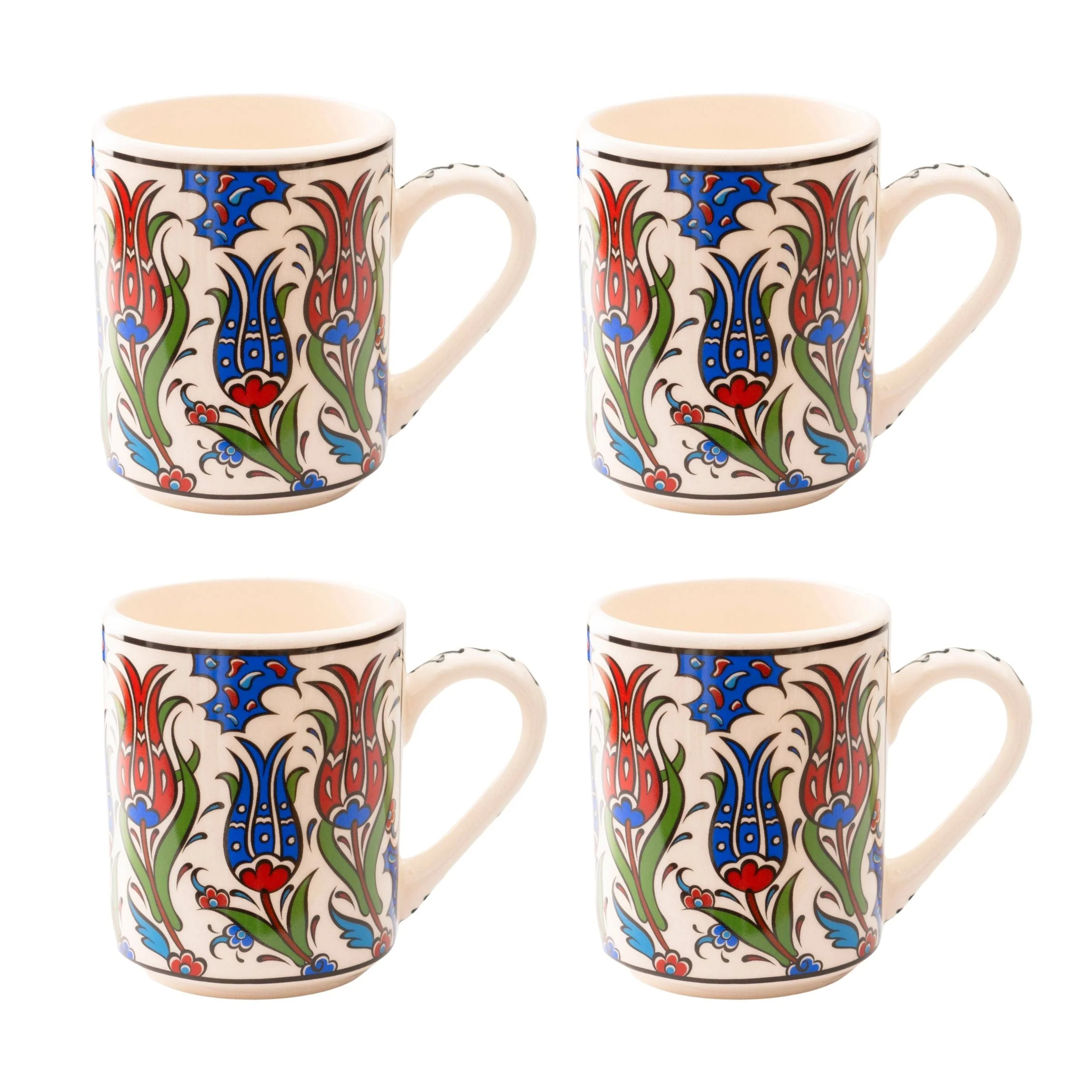 Set of 4 Handmade in Türkiye Ceramic Botanical Mugs - 9 Styles Available - Image 16
