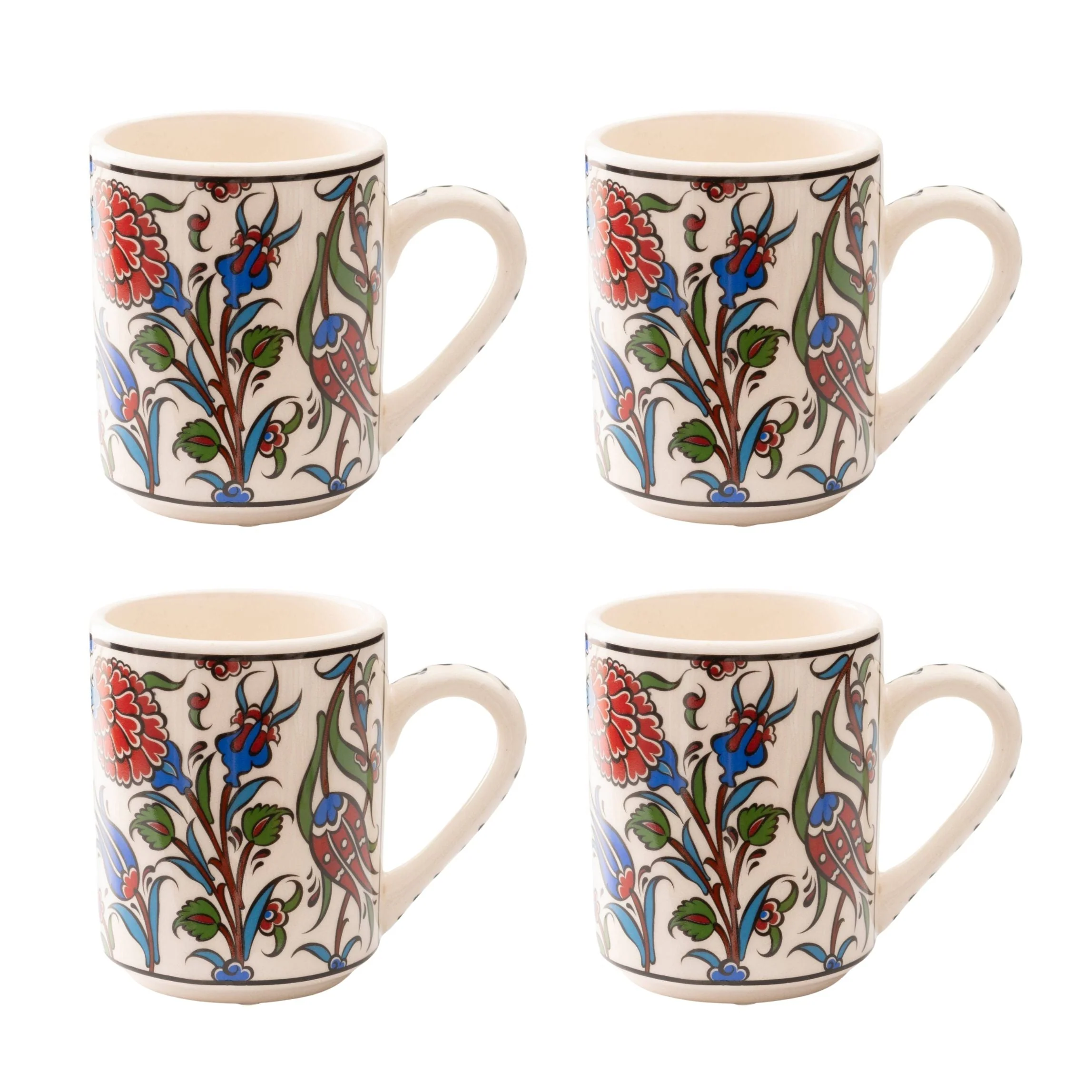 Set of 4 Handmade in Türkiye Ceramic Botanical Mugs - 9 Styles Available - Image 18