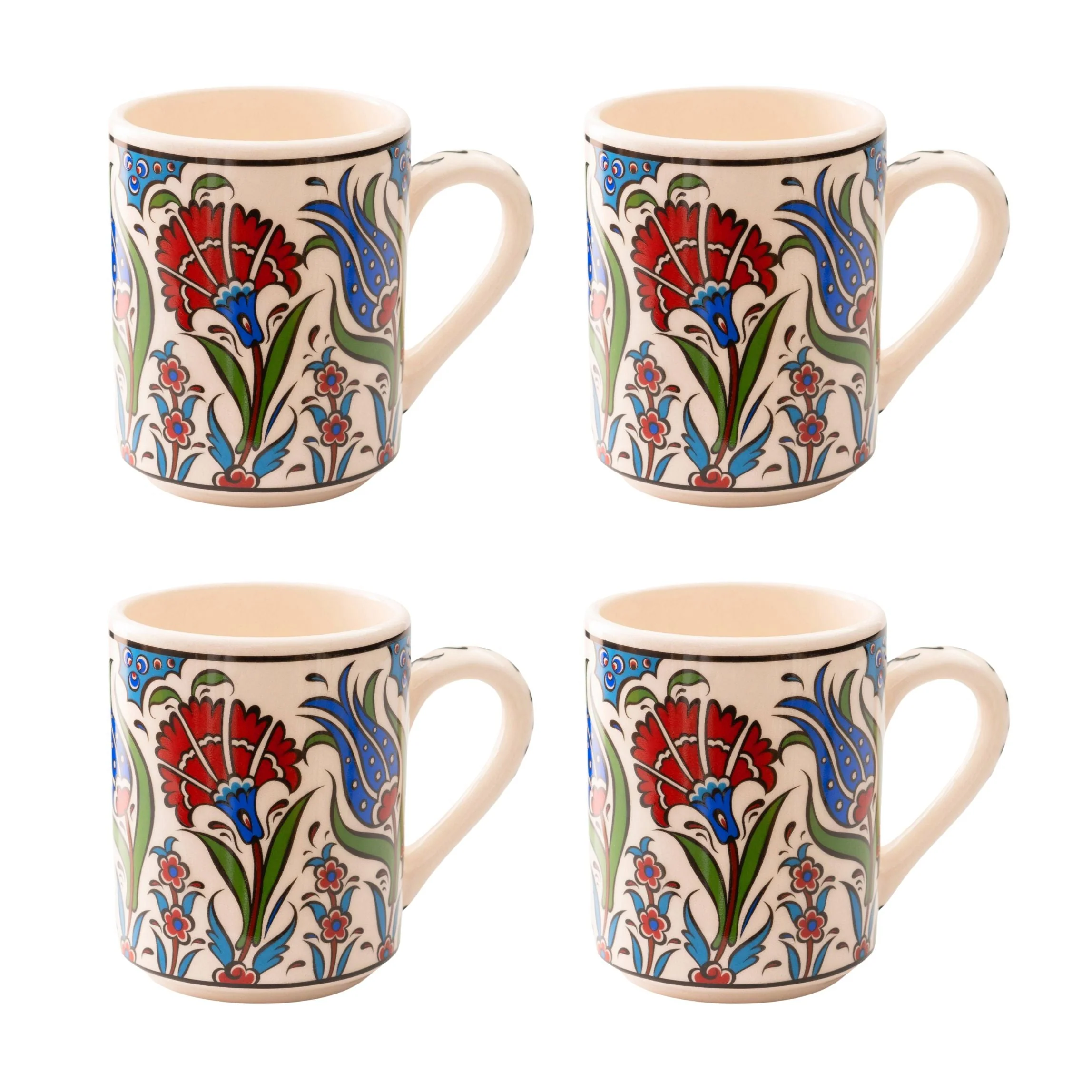 Set of 4 Handmade in Türkiye Ceramic Botanical Mugs - 9 Styles Available - Image 19