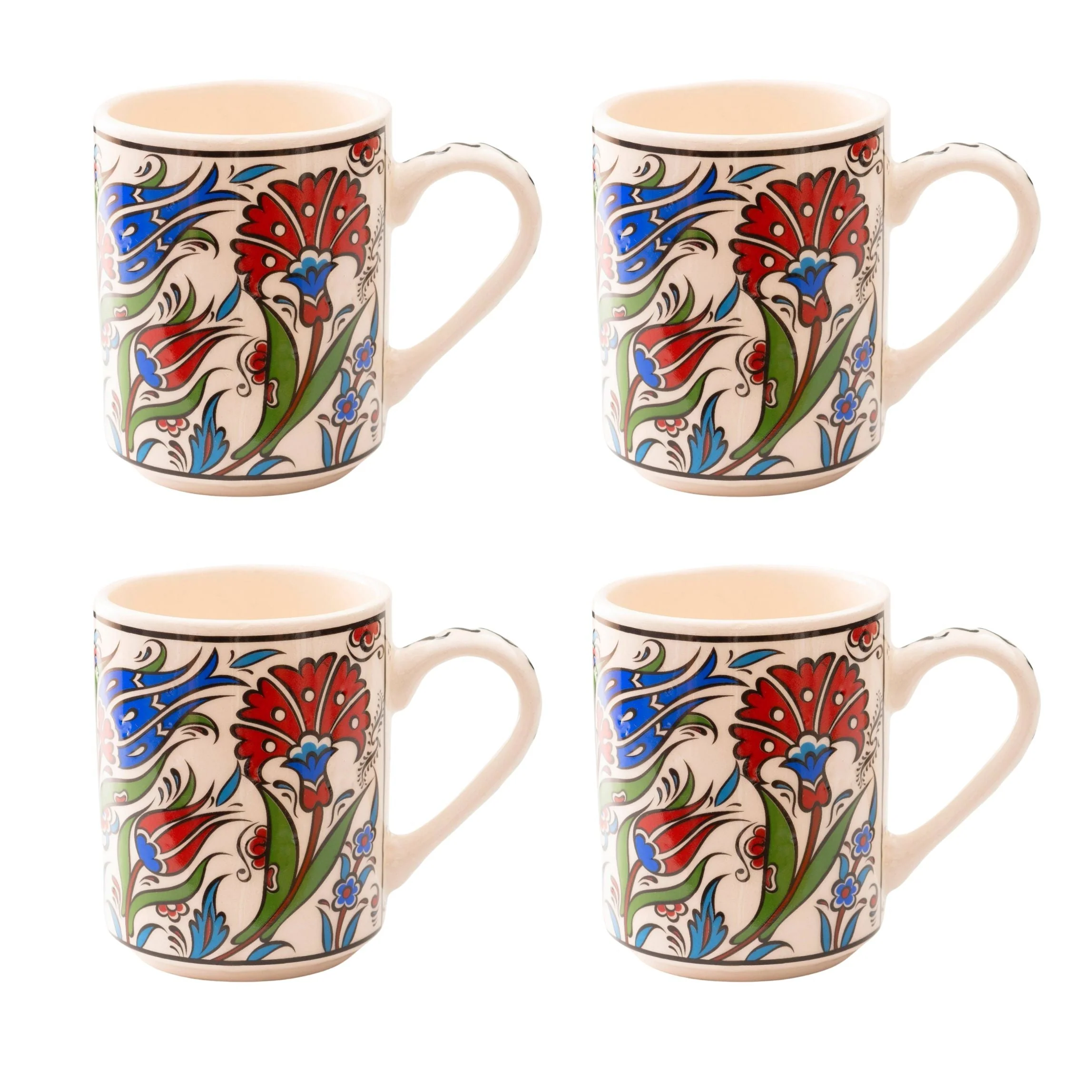 Set of 4 Handmade in Türkiye Ceramic Botanical Mugs - 9 Styles Available - Image 20