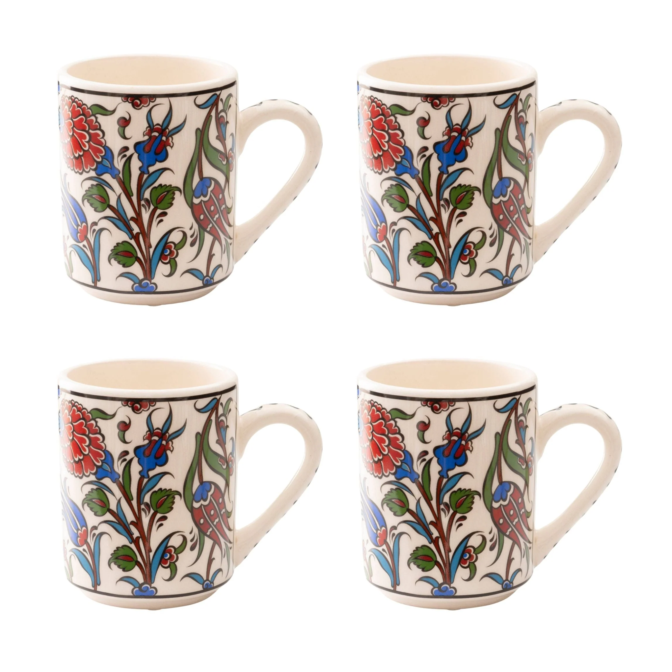 Set of 4 Handmade in Türkiye Ceramic Botanical Mugs - 9 Styles Available - Image 21