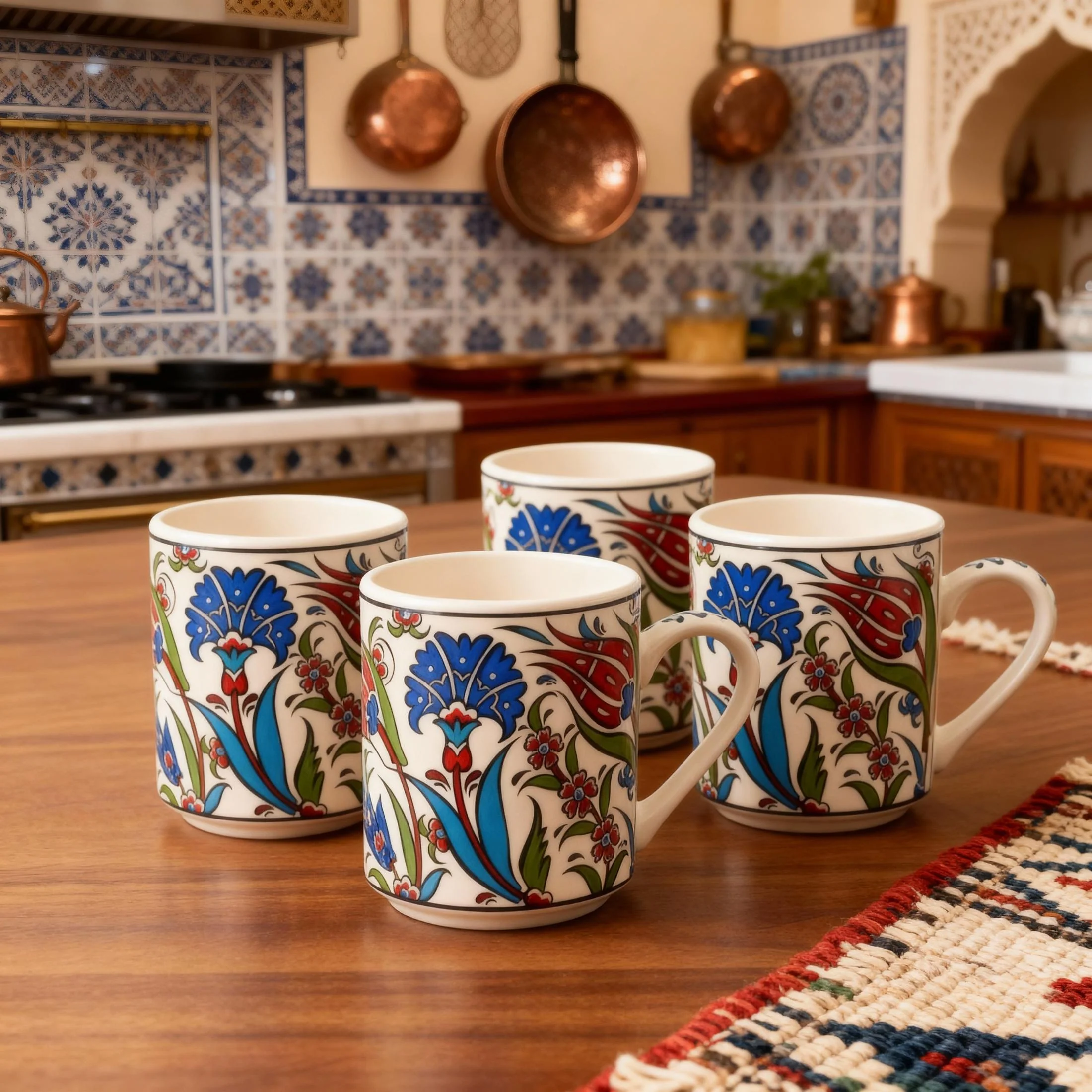 Set of 4 Handmade in Türkiye Ceramic Botanical Mugs - 9 Styles Available - Image 27