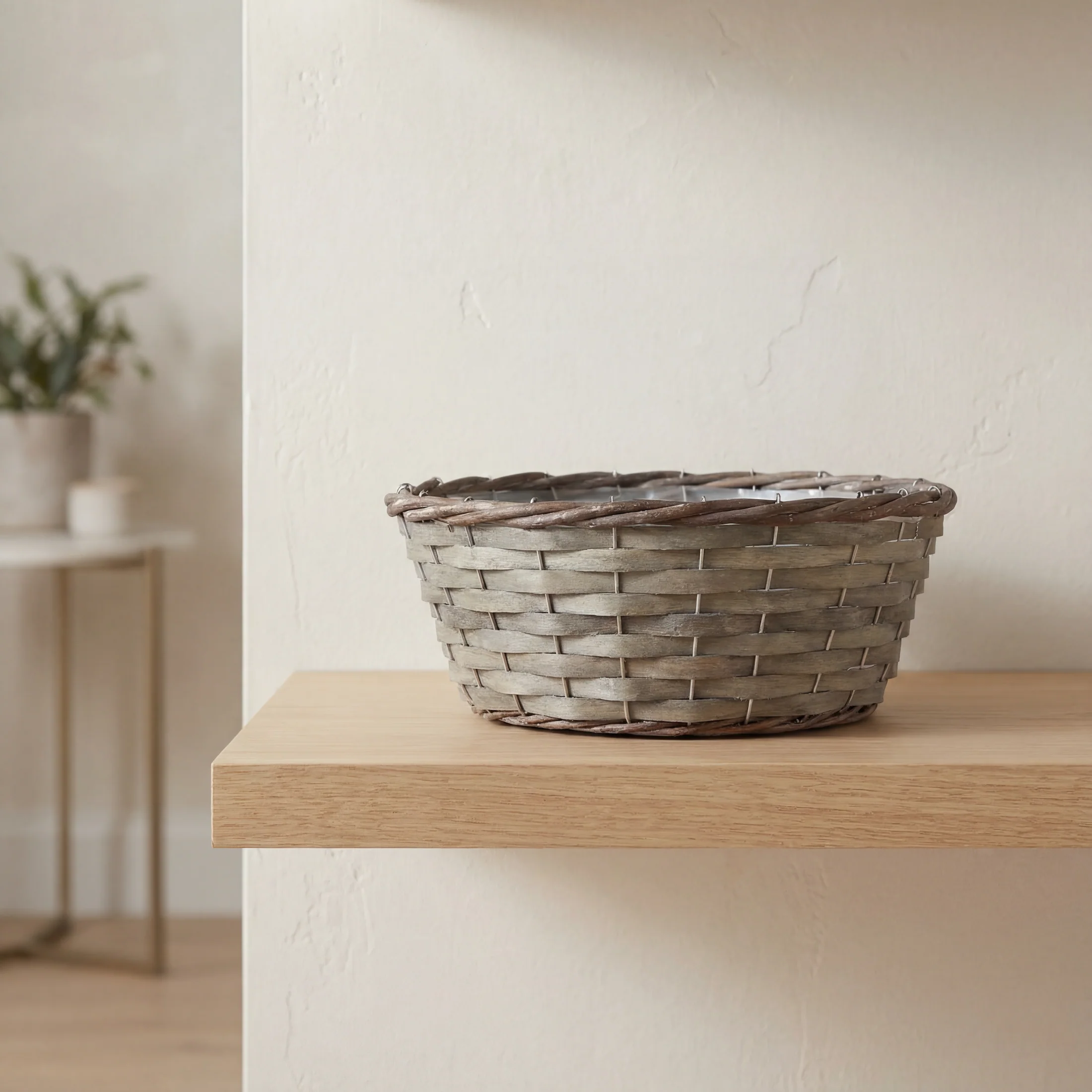 Set of 4 Round Bamboo Basket Set Dual Color - Image 8