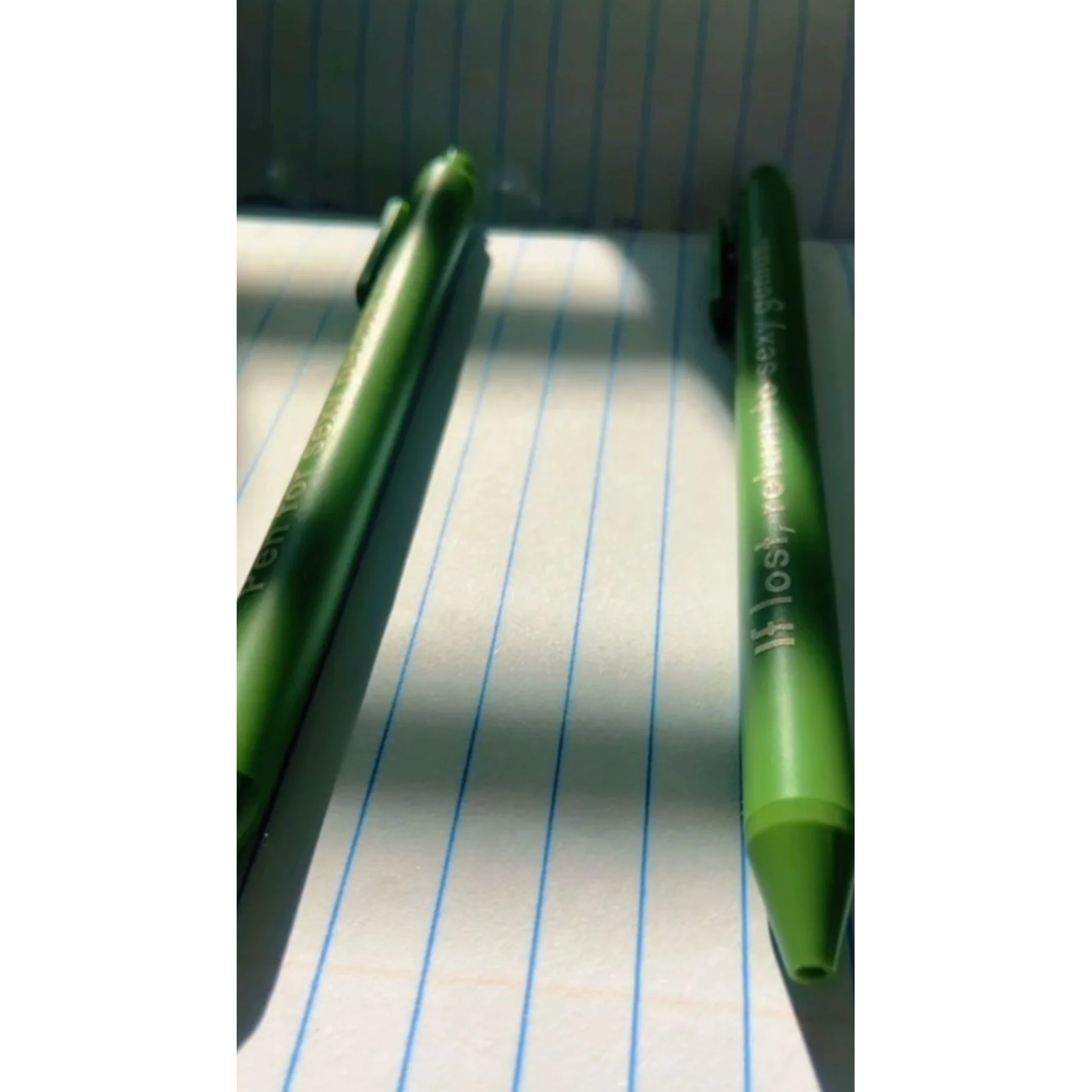 Sexy People Pen Set 🌹 | Gel Click Pen Gift Set | 3 Pens in Olive Green - Image 8
