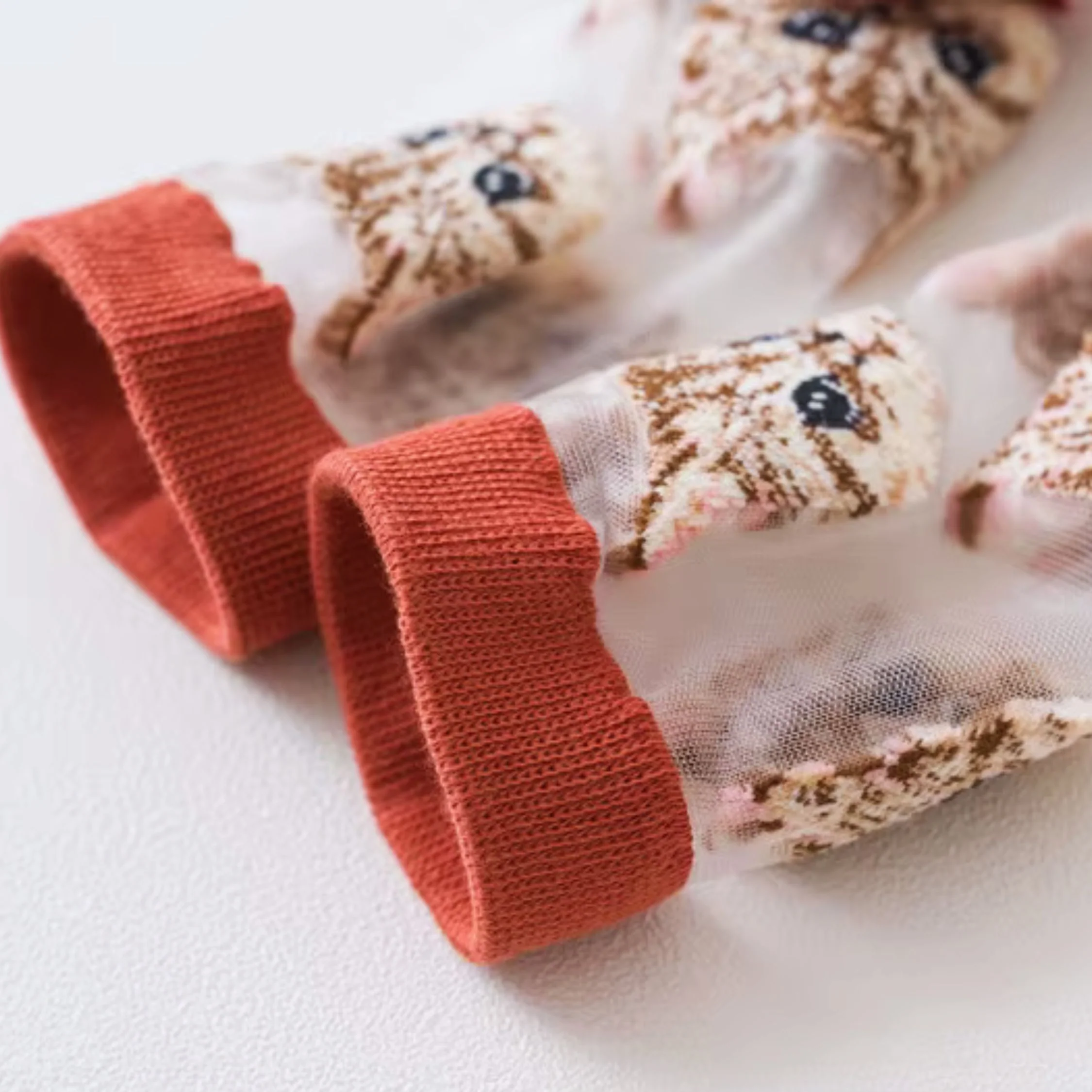 Sheer Cat Lover Socks Available in Yellow Green Red or Black [Fits Women's Size 5-9] - Image 12