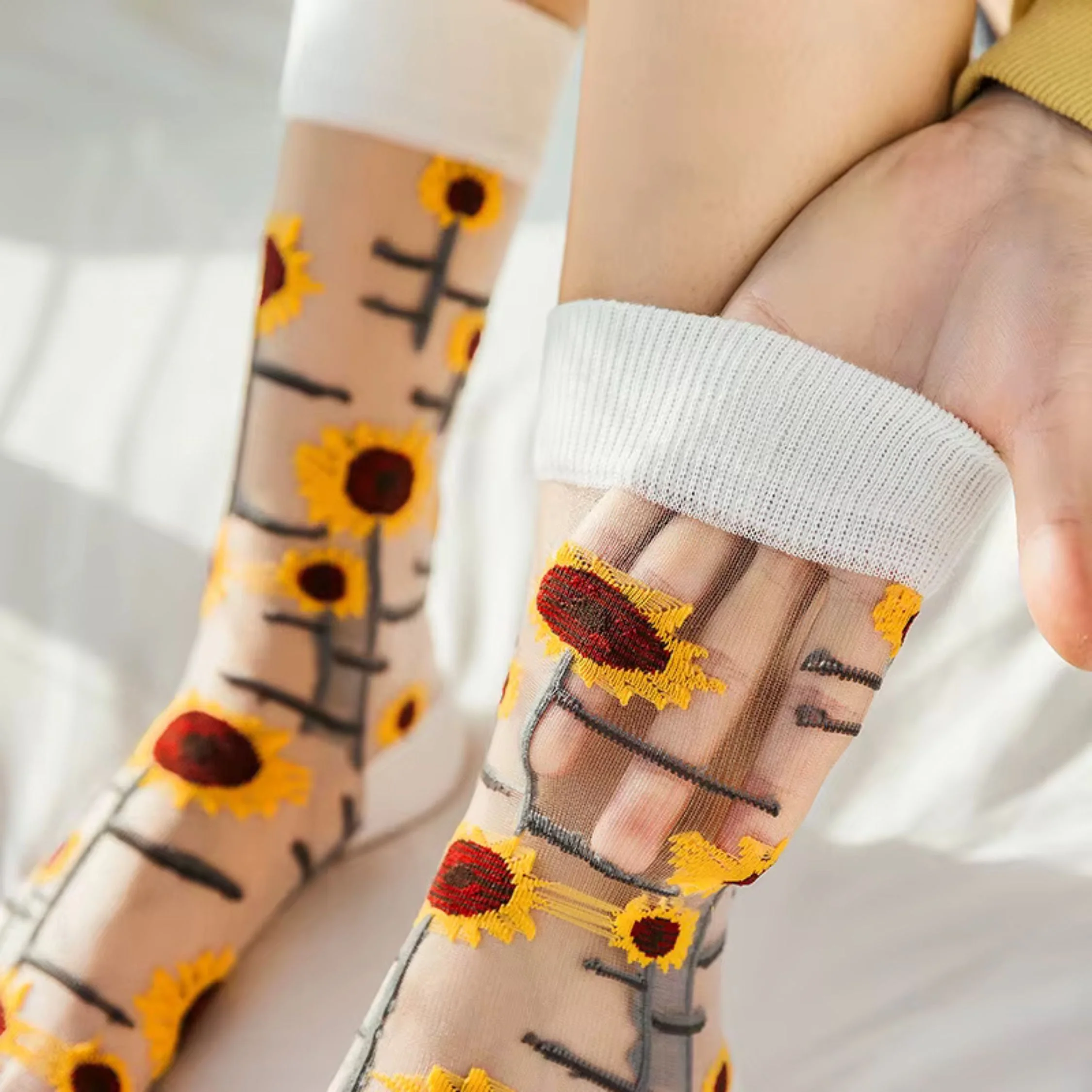 Sheer Plant Lover Socks in 8 Nature-Inspired Styles [Fits Size 5-9] - Image 11