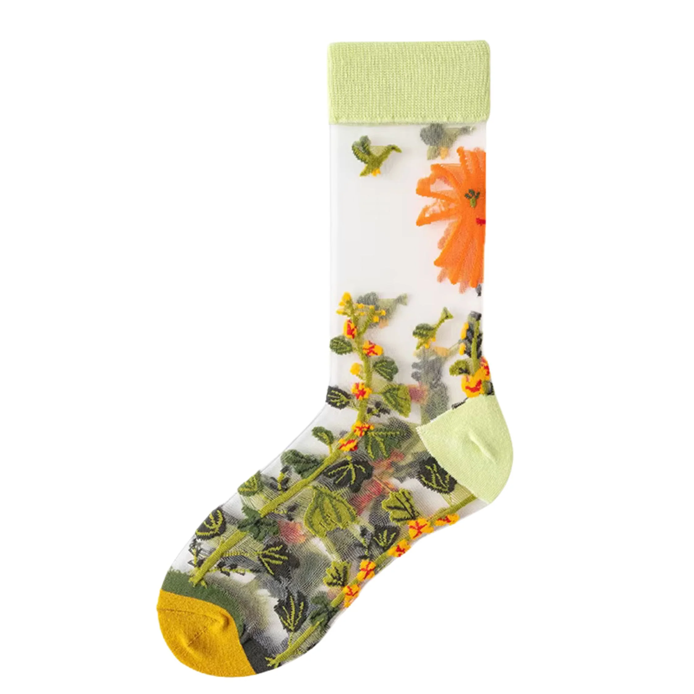 Sheer Plant Lover Socks in 8 Nature-Inspired Styles [Fits Size 5-9] - Image 2