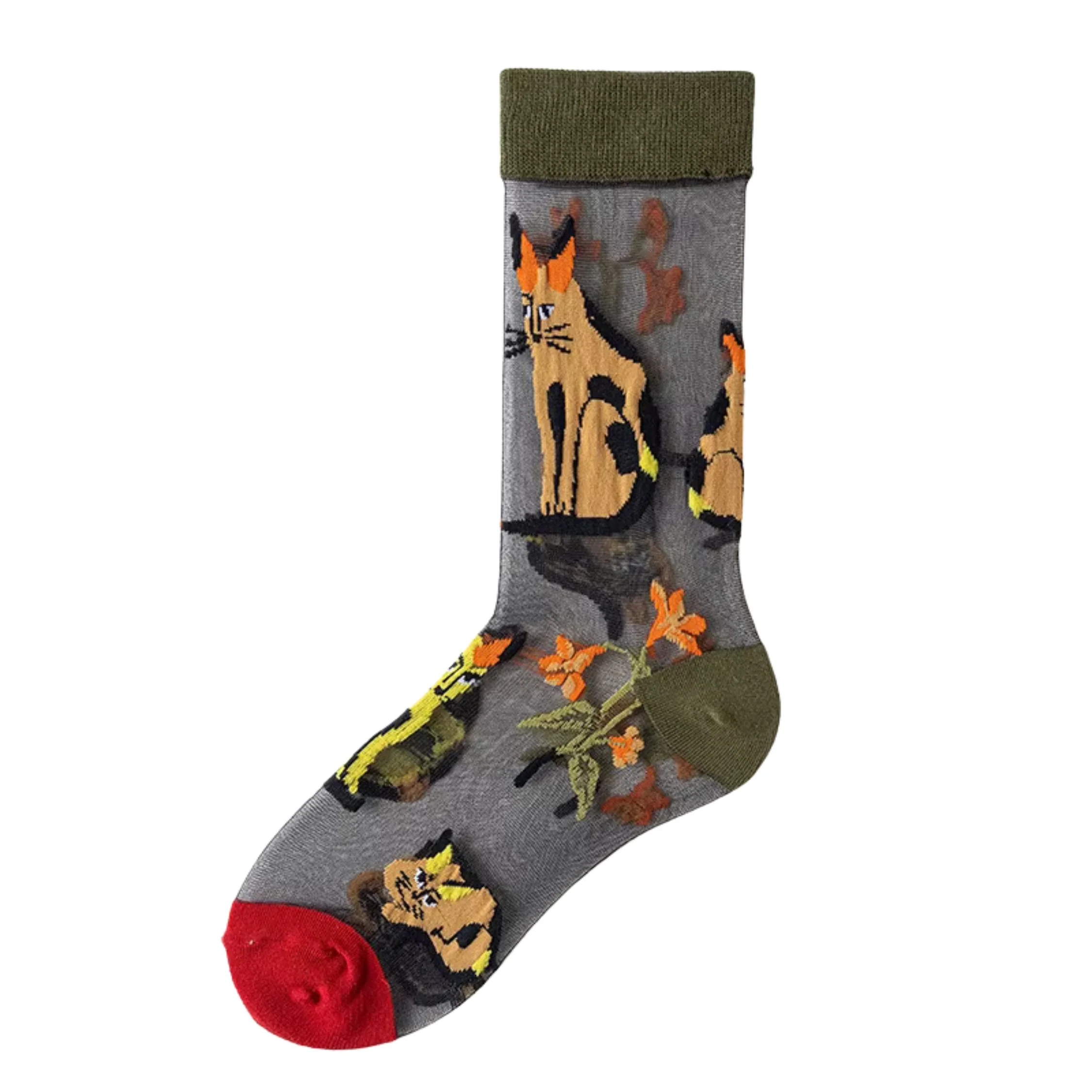 Sheer Plant Lover Socks in 8 Nature-Inspired Styles [Fits Size 5-9] - Image 5